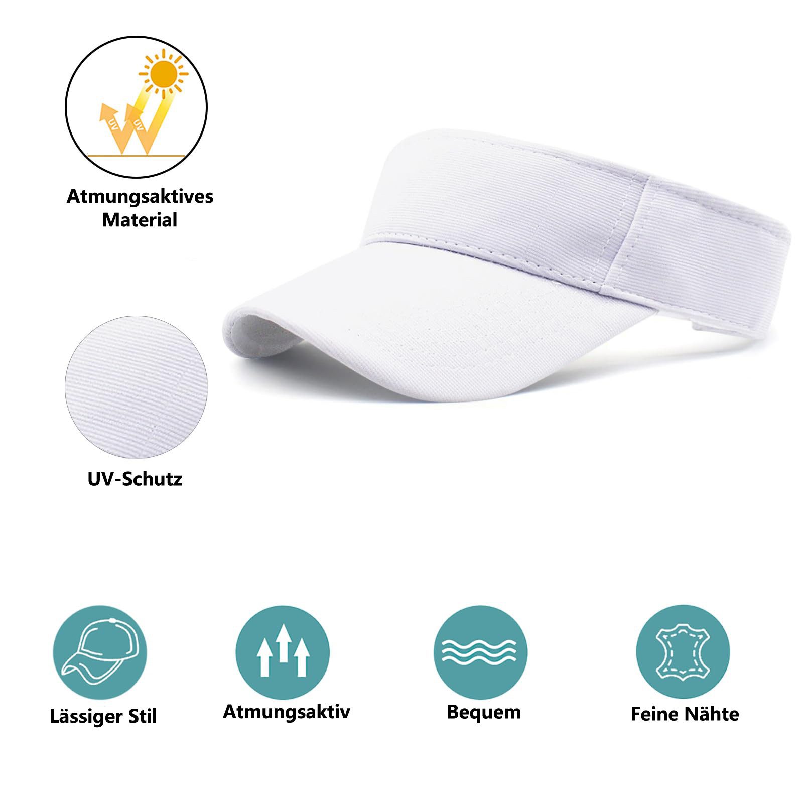 Zaewry Strohhut Unisex Visoren Cap Schirmmütze für Tennis & Golf – Leichte Sonnenblende mit UV-Schutz, Ideal für Damen und Herren