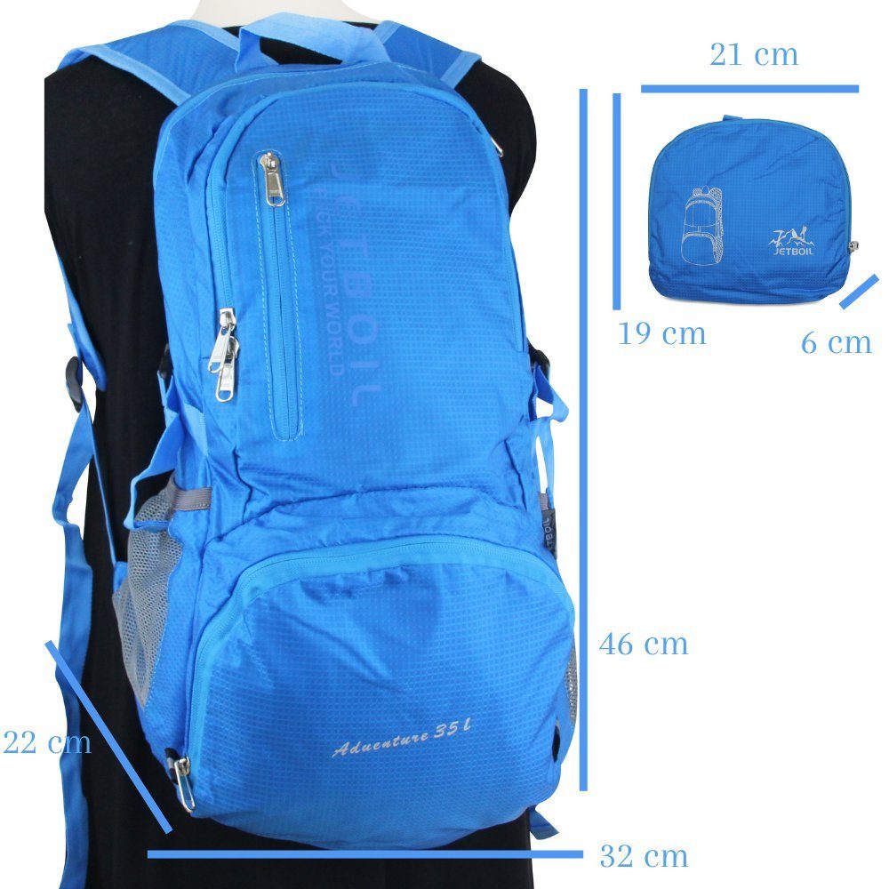 Frentree Rucksack Faltbar, Wasserdicht und sehr leicht, viel Stauraum & einfach zu verstauen