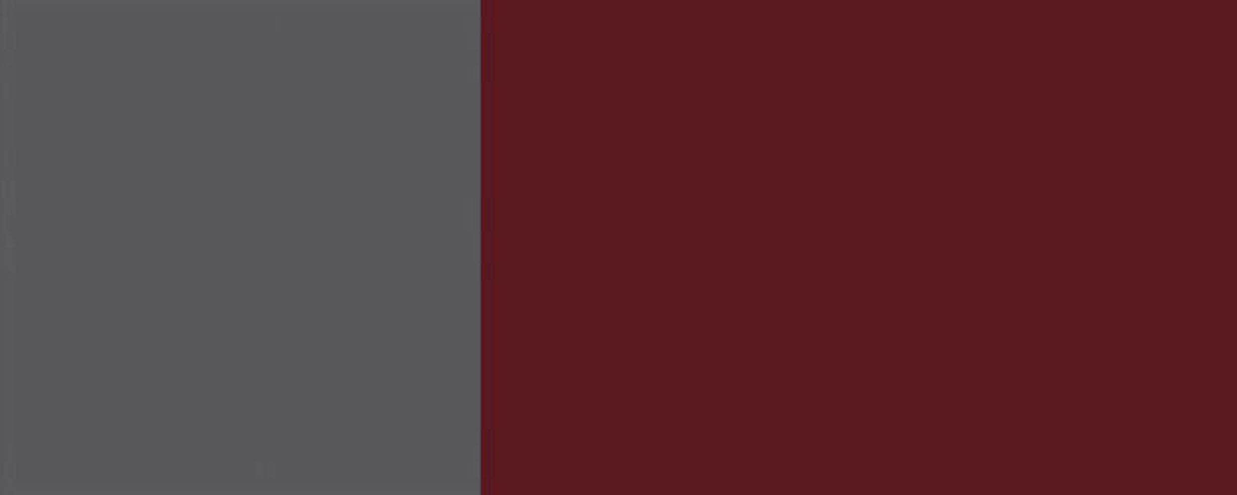 matt wählbar Tivoli Korpusfarbe Front- Eckhängeschrank weinrot 60cm Feldmann-Wohnen (Tivoli) und 2-türig