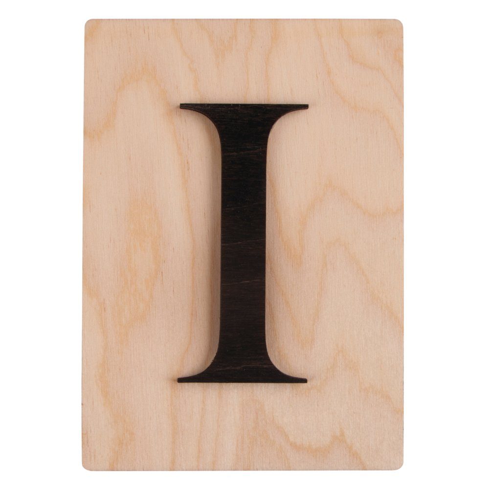 Rayher Deko-Buchstaben Holz Buchstabe FSC 10,5x14,8cm I schwarz | Deko-Buchstaben