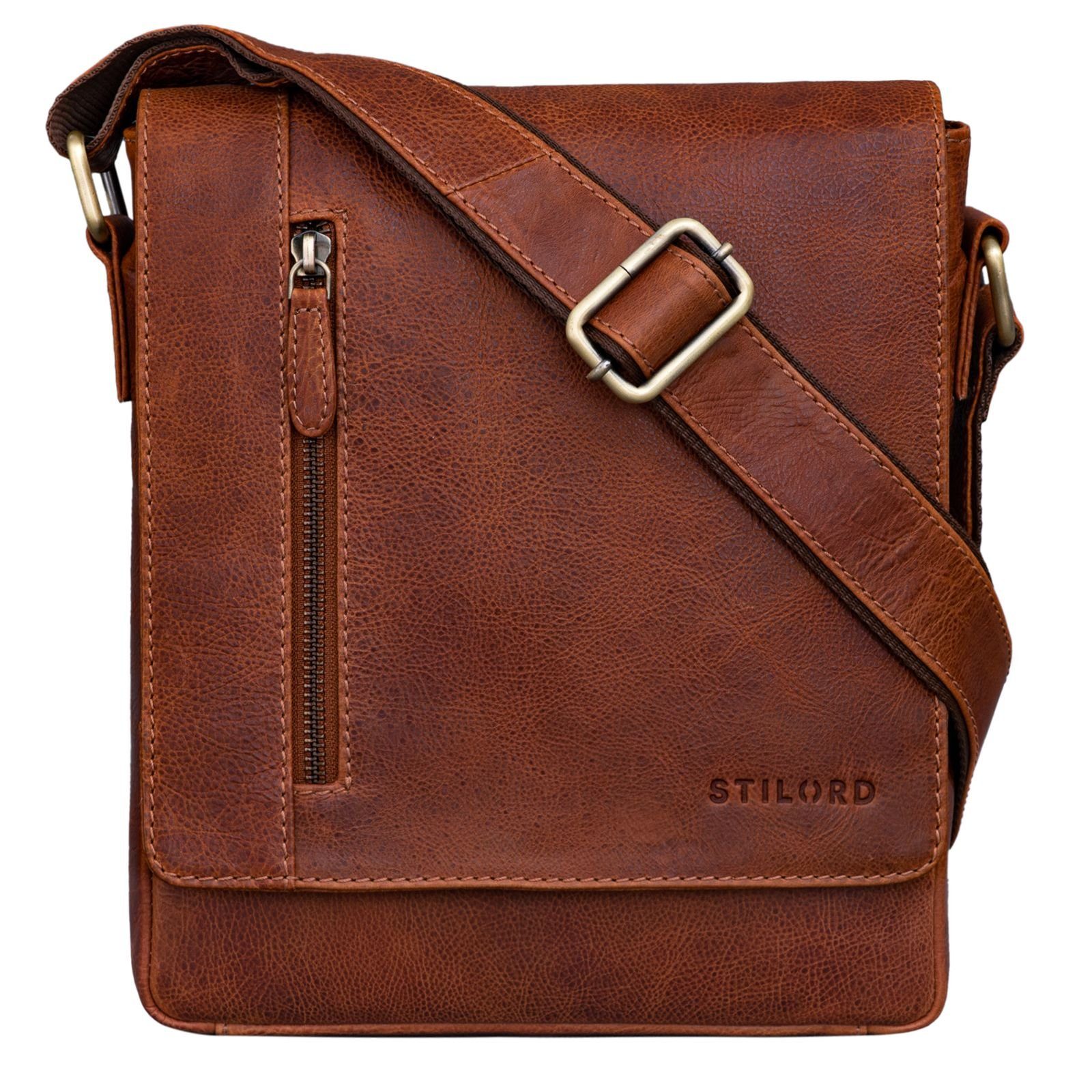 Schultertasche "Easton" Kleine Messenger Bag Echt Leder