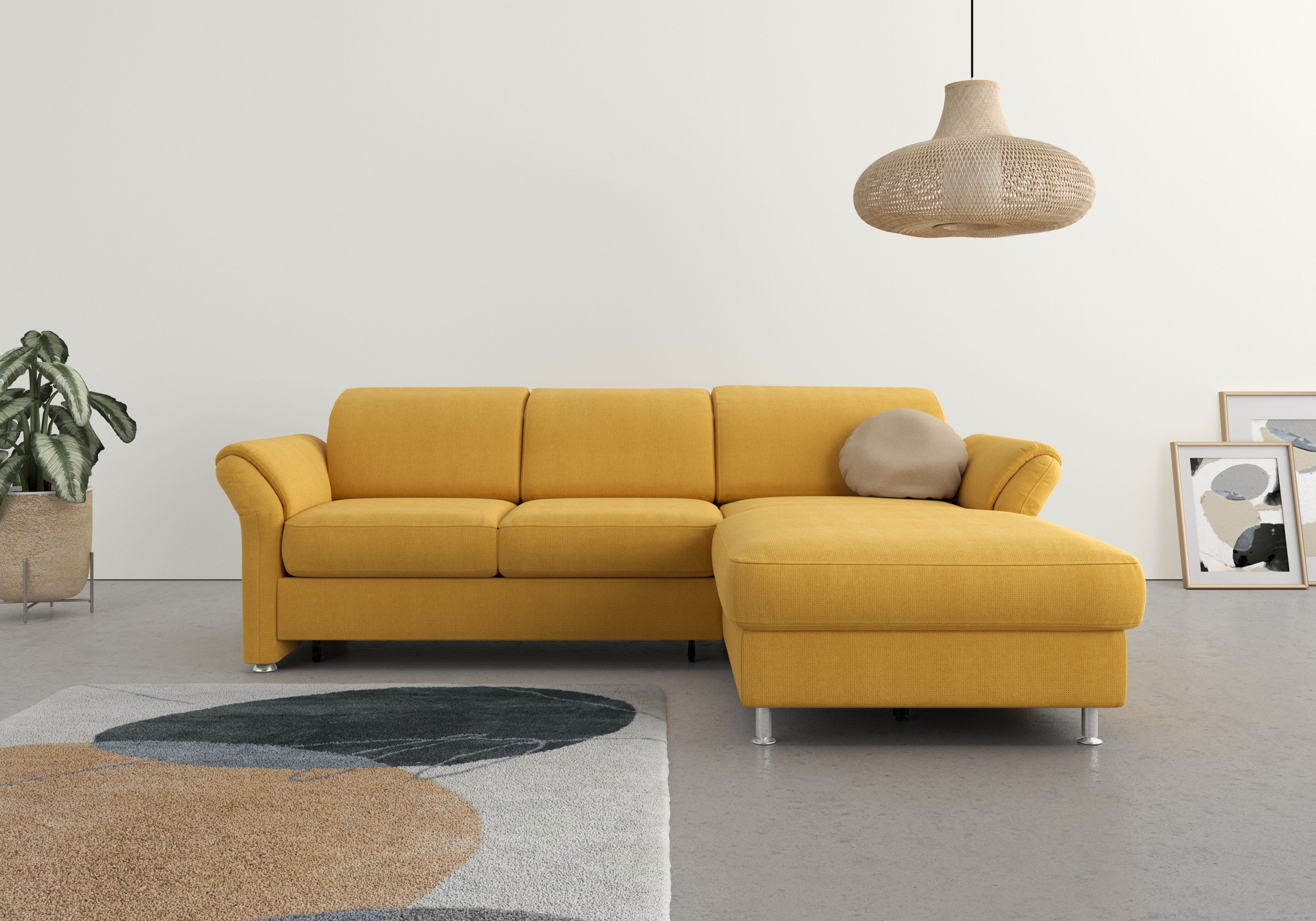 sit&more Ecksofa Apulia L-Form, wahlweise Bettfunktion, Bettkasten und Kopf- und Armteilverstellung