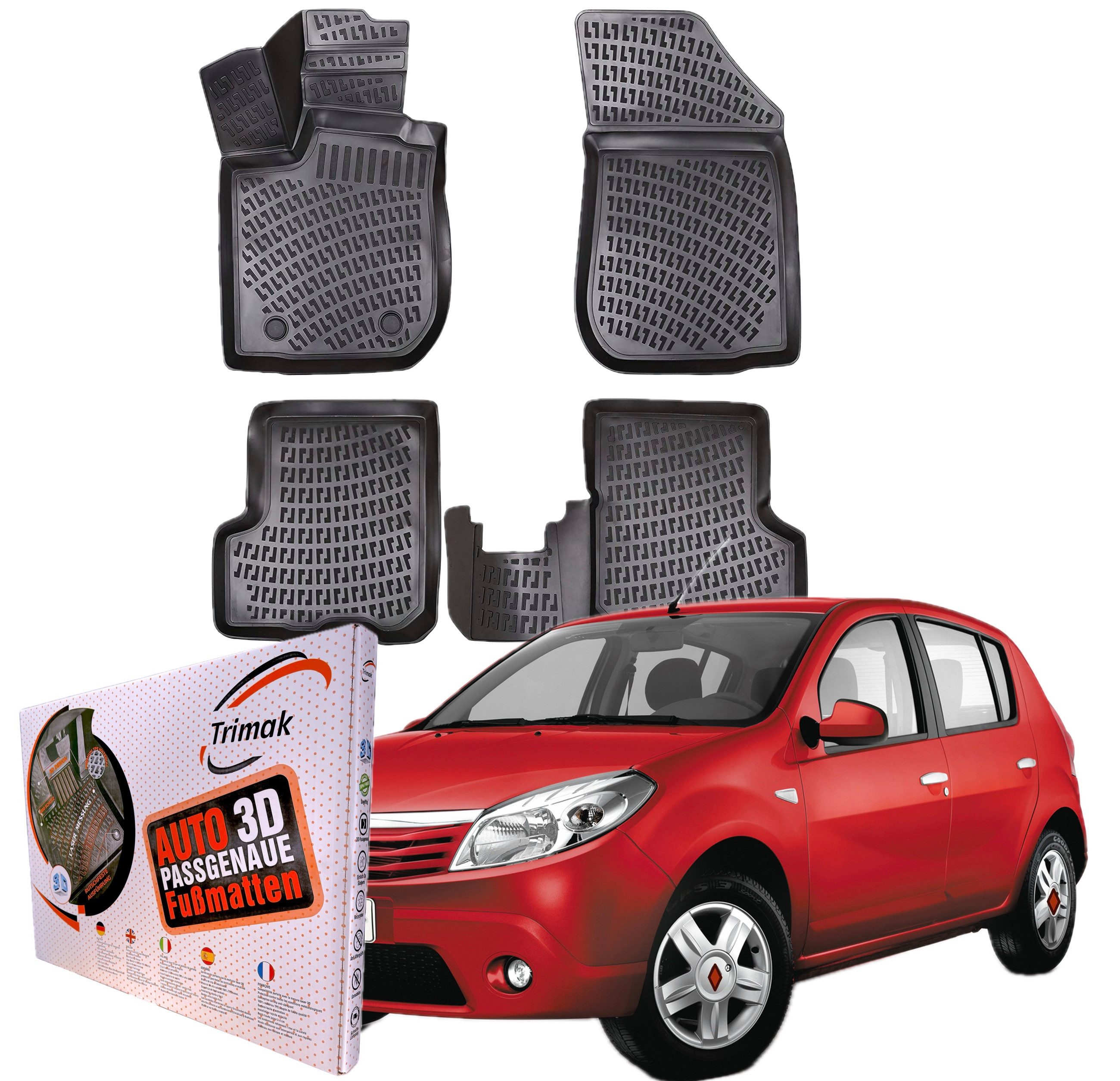 Passform-Fußmatten Oder Kofferraumwanne Oder Set für Dacia Sandero