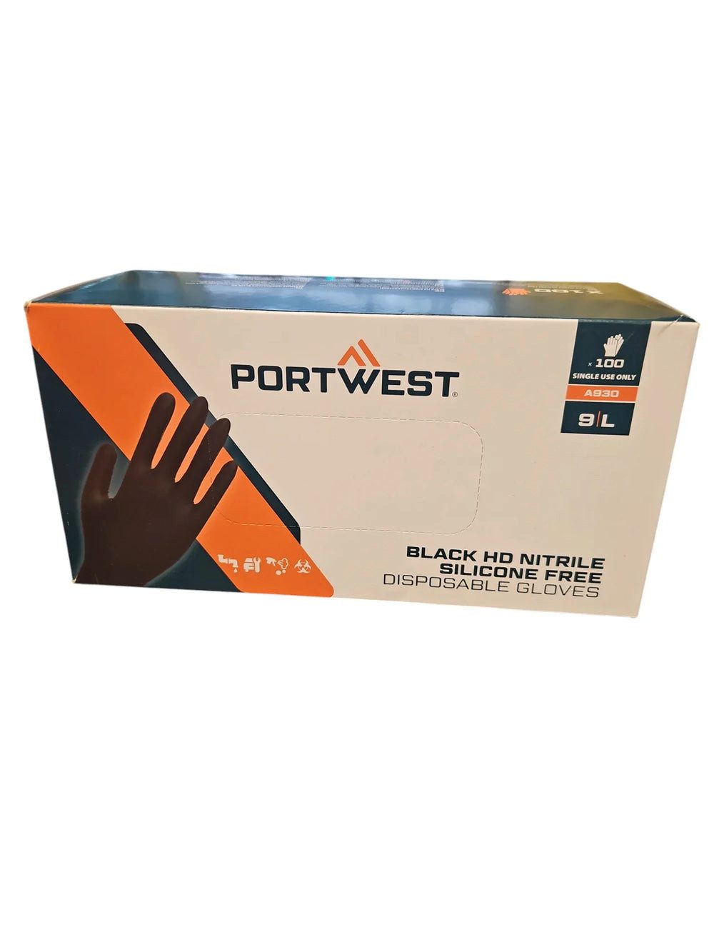 Portwest Arbeitshandschuhe Portwest HD Nitril Einweghandschuh A930 Schwarz