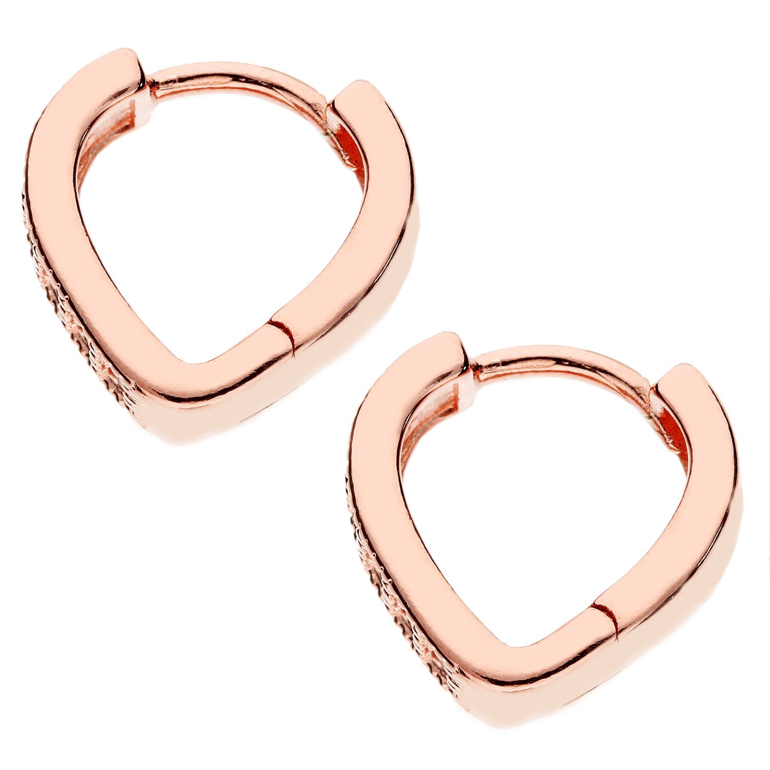 LÖB Paar Creolen Ohrringe Creolen Roségold Zirkonia Strass Stein Oval Tropf günstig online kaufen