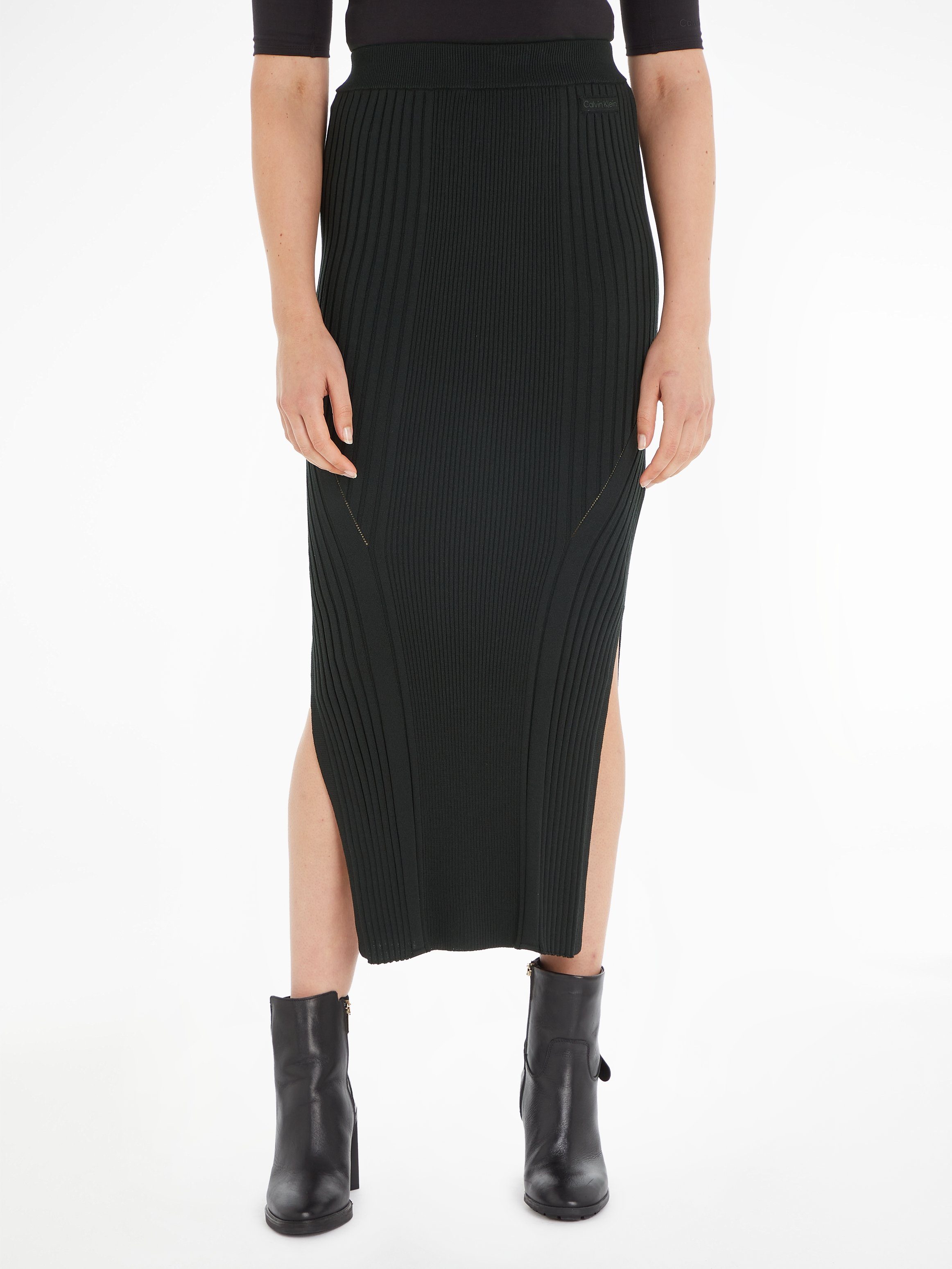 Calvin Klein Maxirock ICONIC RIB SKIRT MAXI