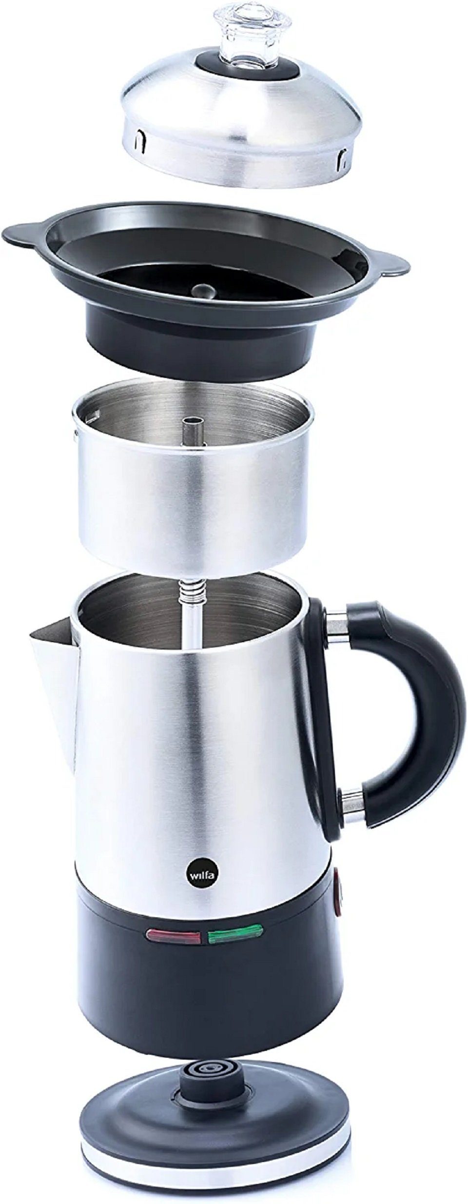 wilfa Perkolator CF-01, Metallfilter, klassische Kaffeezubereitung - aromatischer, kräftiger Kaffee