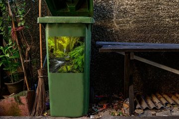 MuchoWow Wandsticker Schönes Bild vom Dschungel (1 St), Mülleimer-aufkleber, Mülltonne, Sticker, Container, Abfalbehälter