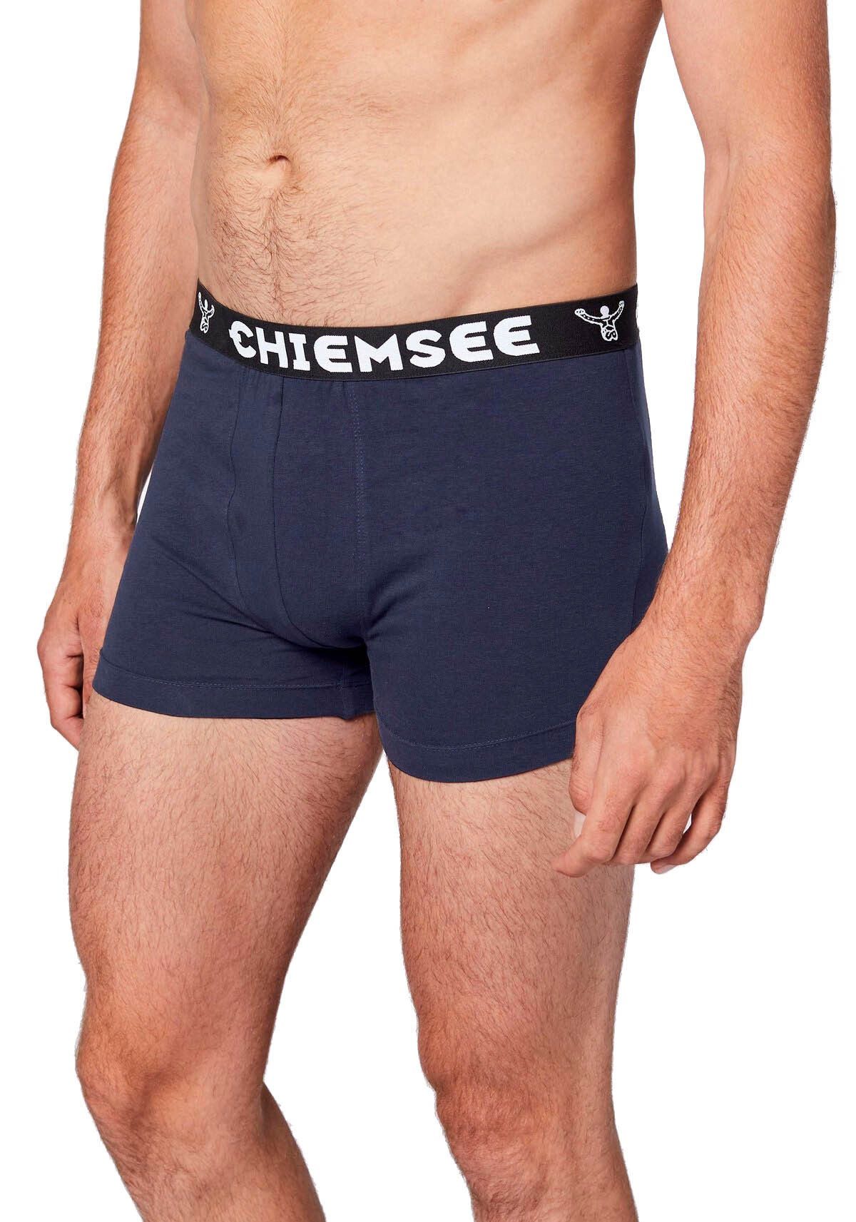 Chiemsee Boxer - Herren Shorts, 6er Boxershorts, Pack Logobund Dunkelblau