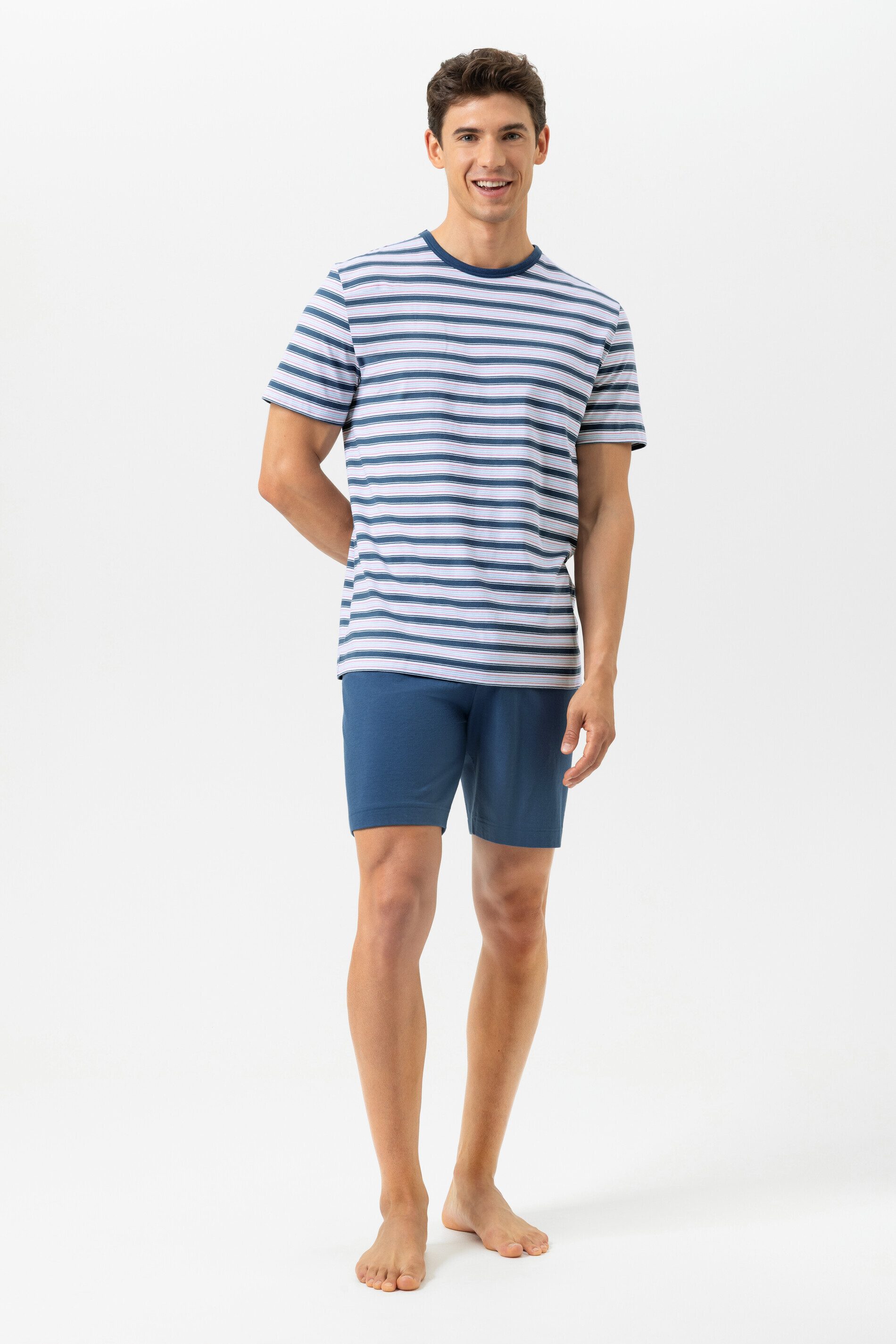 Schlafanzug Mey Kurzer Pyjama Serie Sky Stripes Gestreift