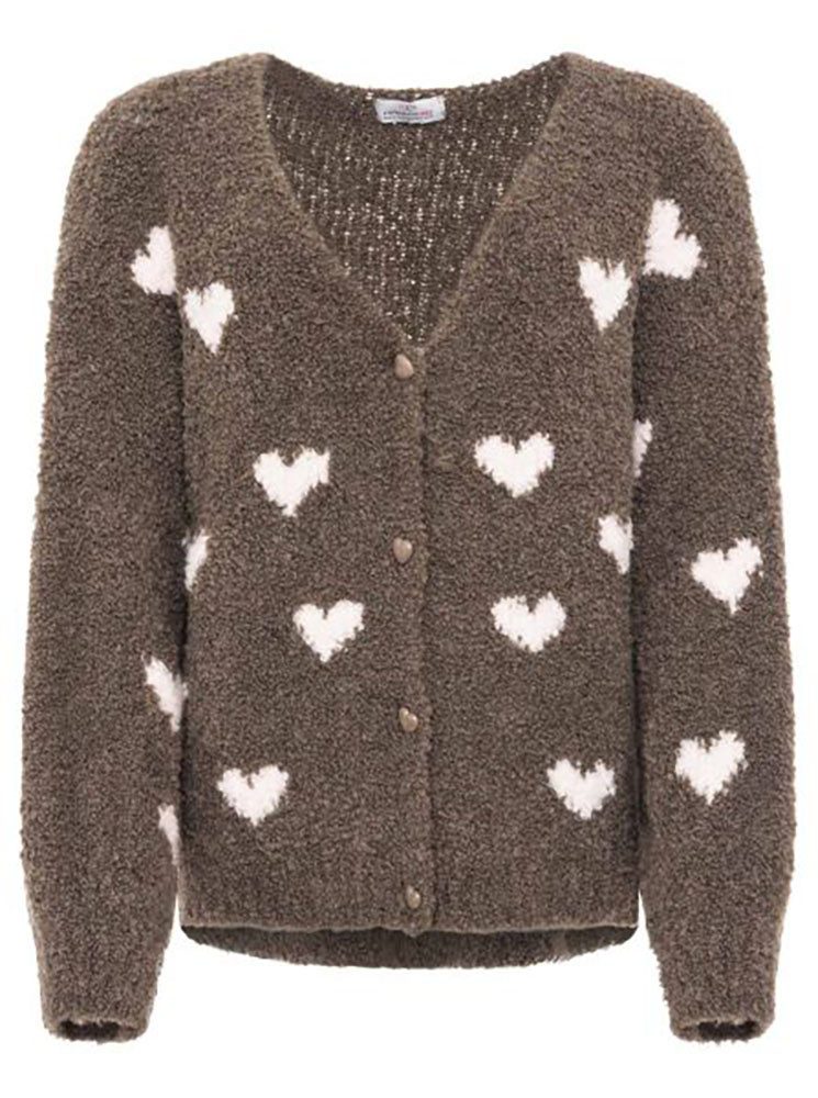 Zwillingsherz Cardigan "Herzen" mit Wollanteil, Herzen und Knöpfen günstig online kaufen