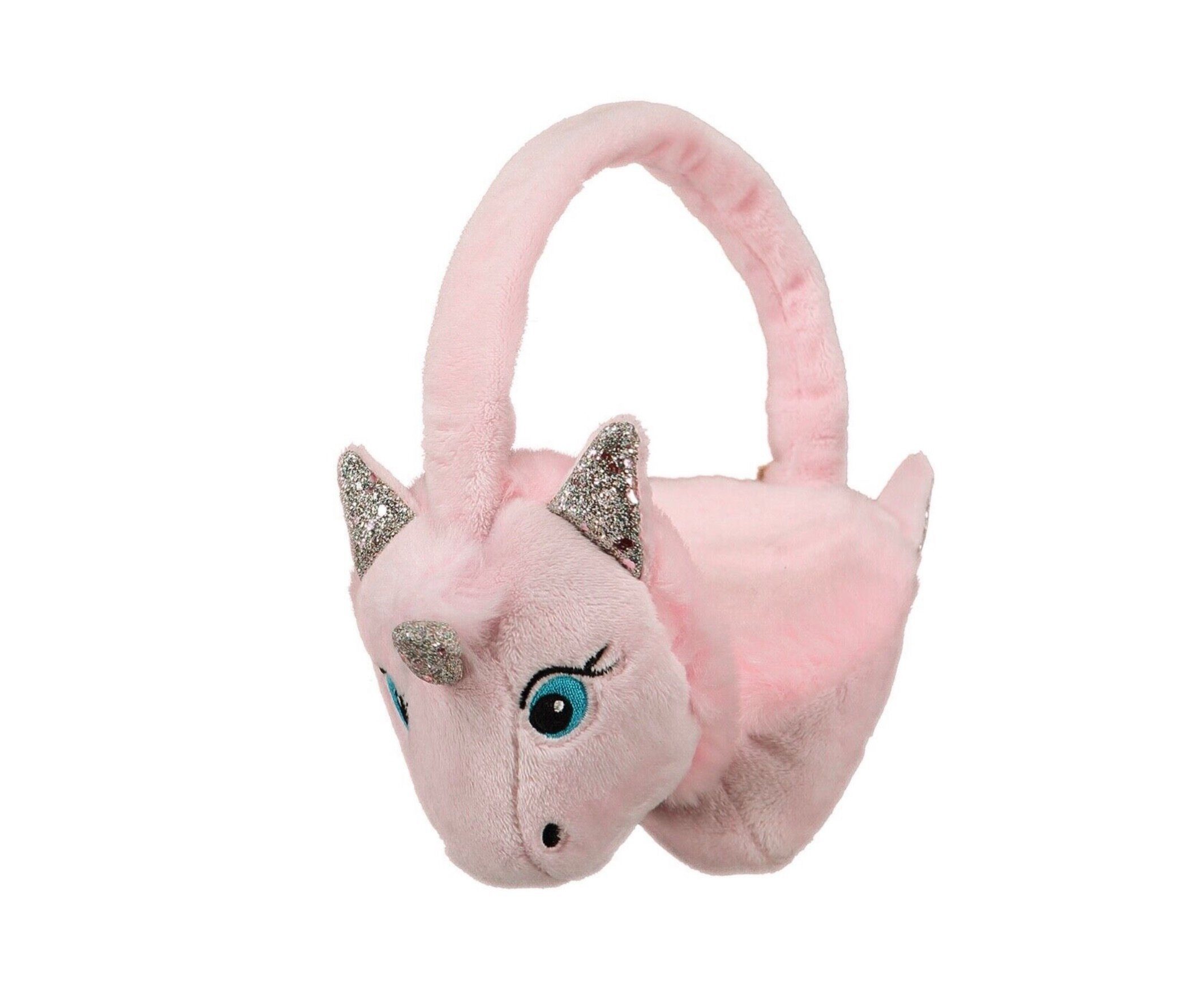 Ohrenwärmer in Mädchen Unicorn Einhorn Motiv Barts oder Ohrenwärmer Einhorn rosa Barts weiß