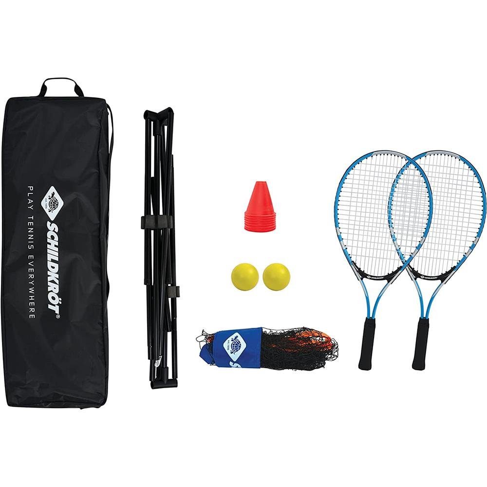 Schildkröt Spielzeug-Gartenset Backpack Tennis Tennisschläger 2 2 cm 75 Bälle x Netz Kunststoffkegel Set, mit 6 300