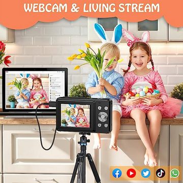 autolock Digitalkamera Fotokamera HD 1080P 44MP mit 16X Digitalzoom Kompaktkamera (Wiederaufladbare Kompaktkamera für Kinder Erwachsene Anfänger)