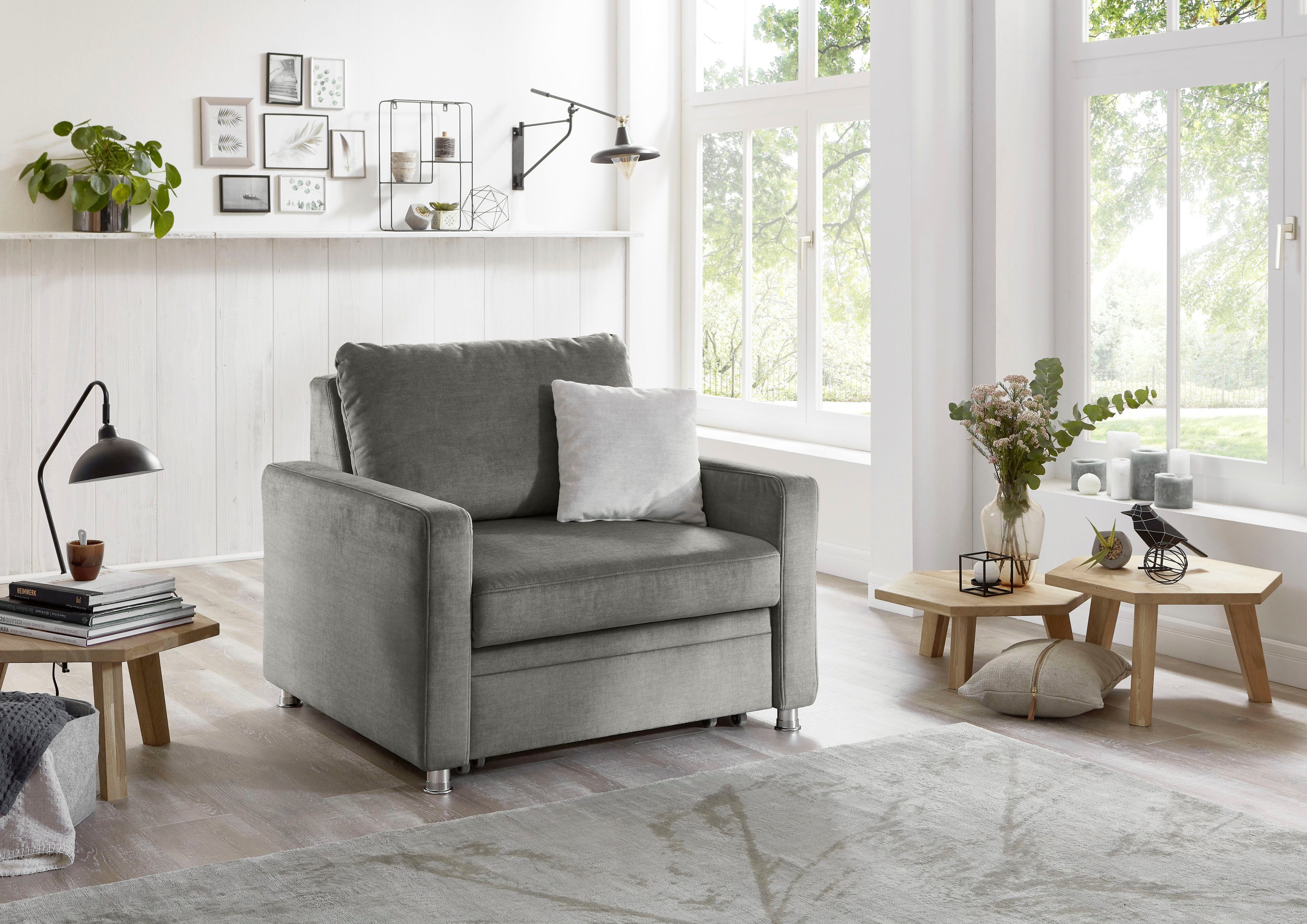Die PlanBar Schlafsofa MP-PD19021, mit Längsschläferfunktion 80x210 cm