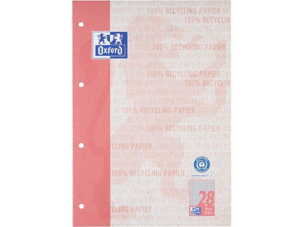 OXFORD Notizblock OXFORD Recycling-Schulblock DIN A4, Lineatur 28