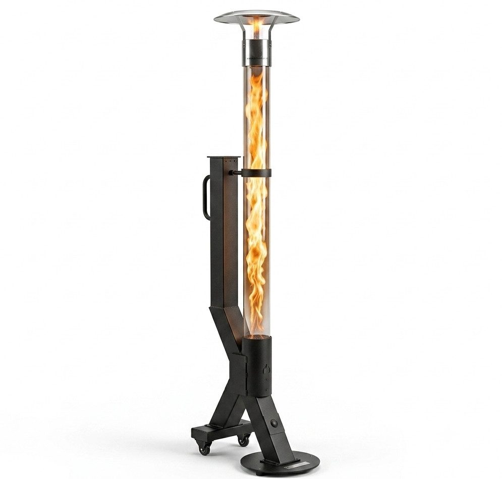 Apex Terrassenstrahler XXL Pellet Feuersäule Feuerrohr Terrassenheizer Heizstrahler 56709