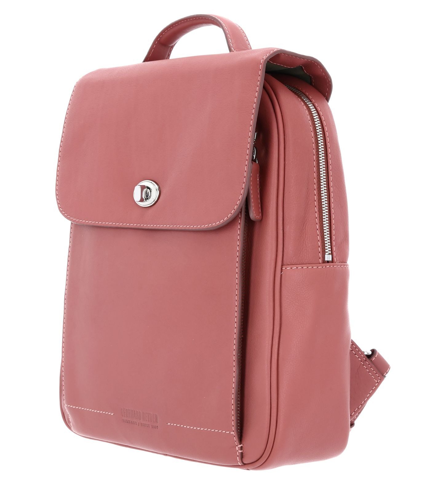 Leonhard Heyden Rucksack City Rucksack 7412 (Set, 2-tlg), aus echtem Rindsleder