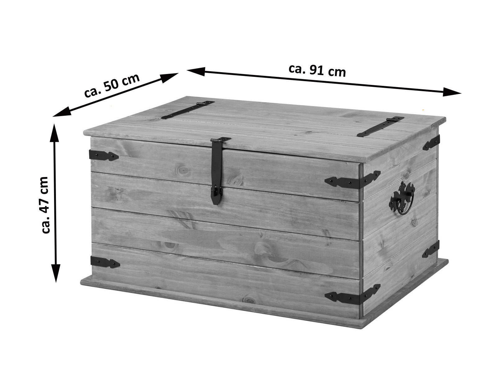 SAM® Truhentisch Torreon, Truhen-Couchtisch, massives Kiefernholz, viel Sta günstig online kaufen