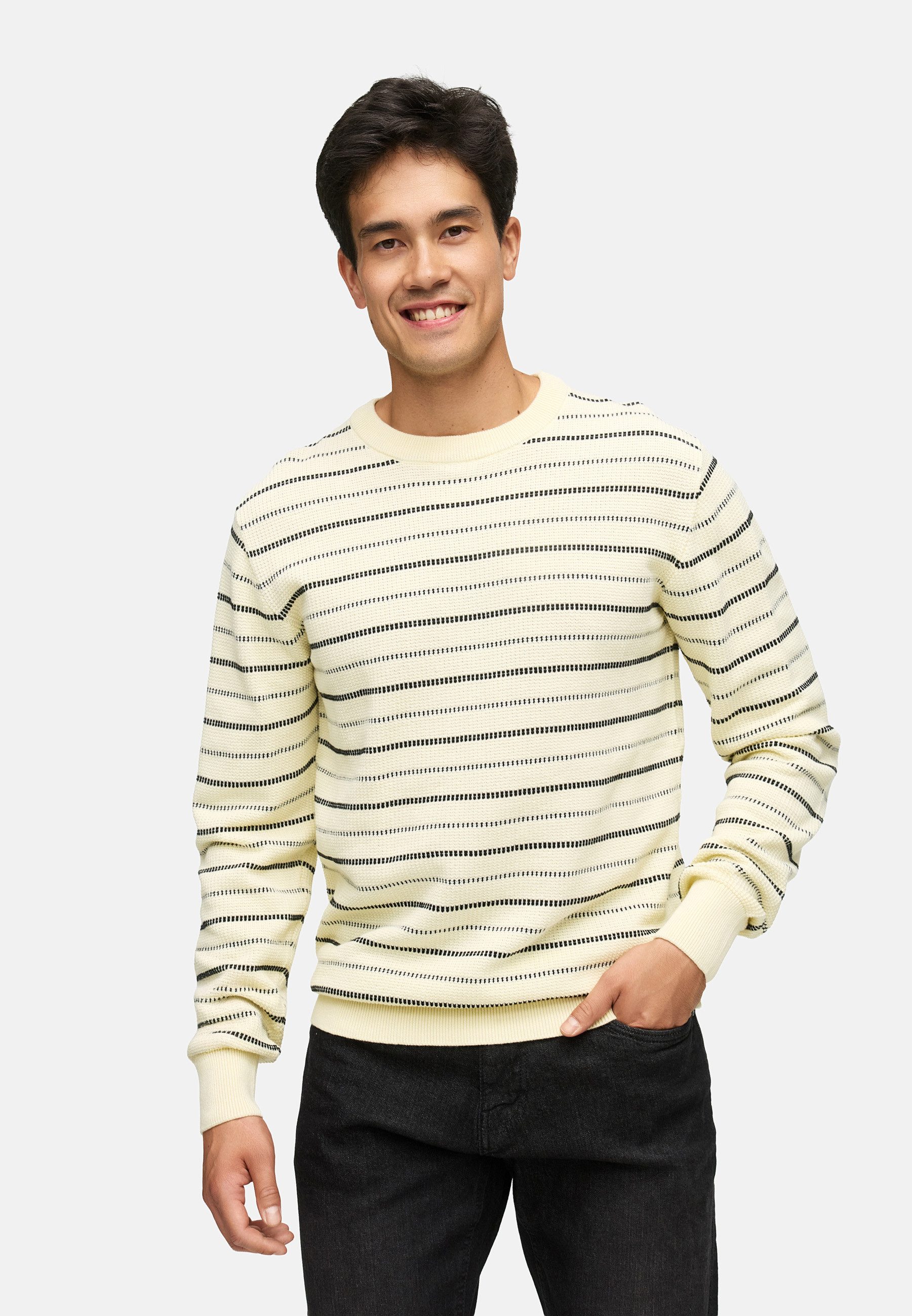 Indicode Strickpullover Herren INMoltilion Pullover Herrenpullover Baumwollpullover mit Rundhalsausschnitt