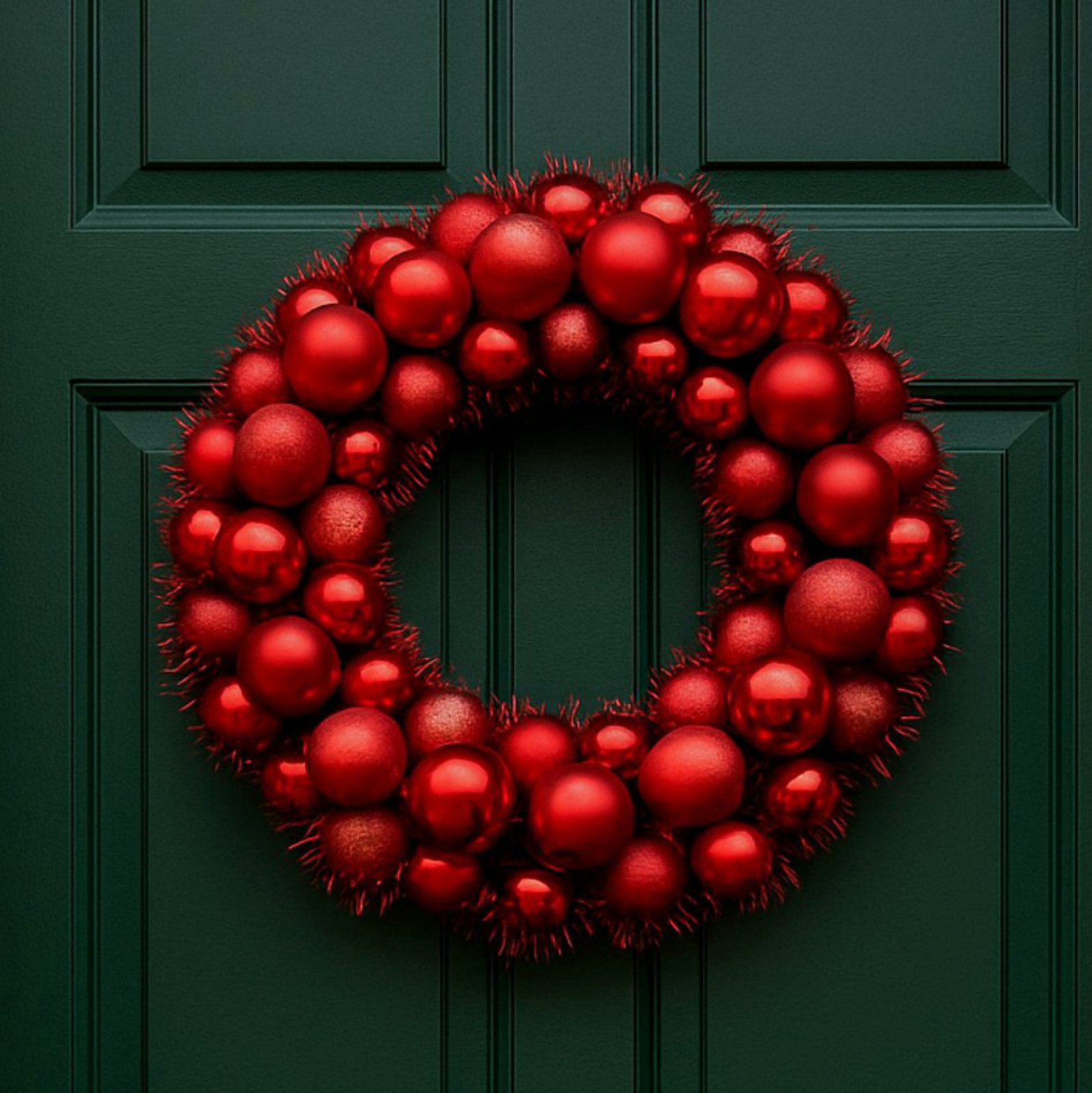 Koopman Dekokranz Türkranz Ø39cm Adventskranz Rot 56 Kugeln Weihnachten, Ro günstig online kaufen