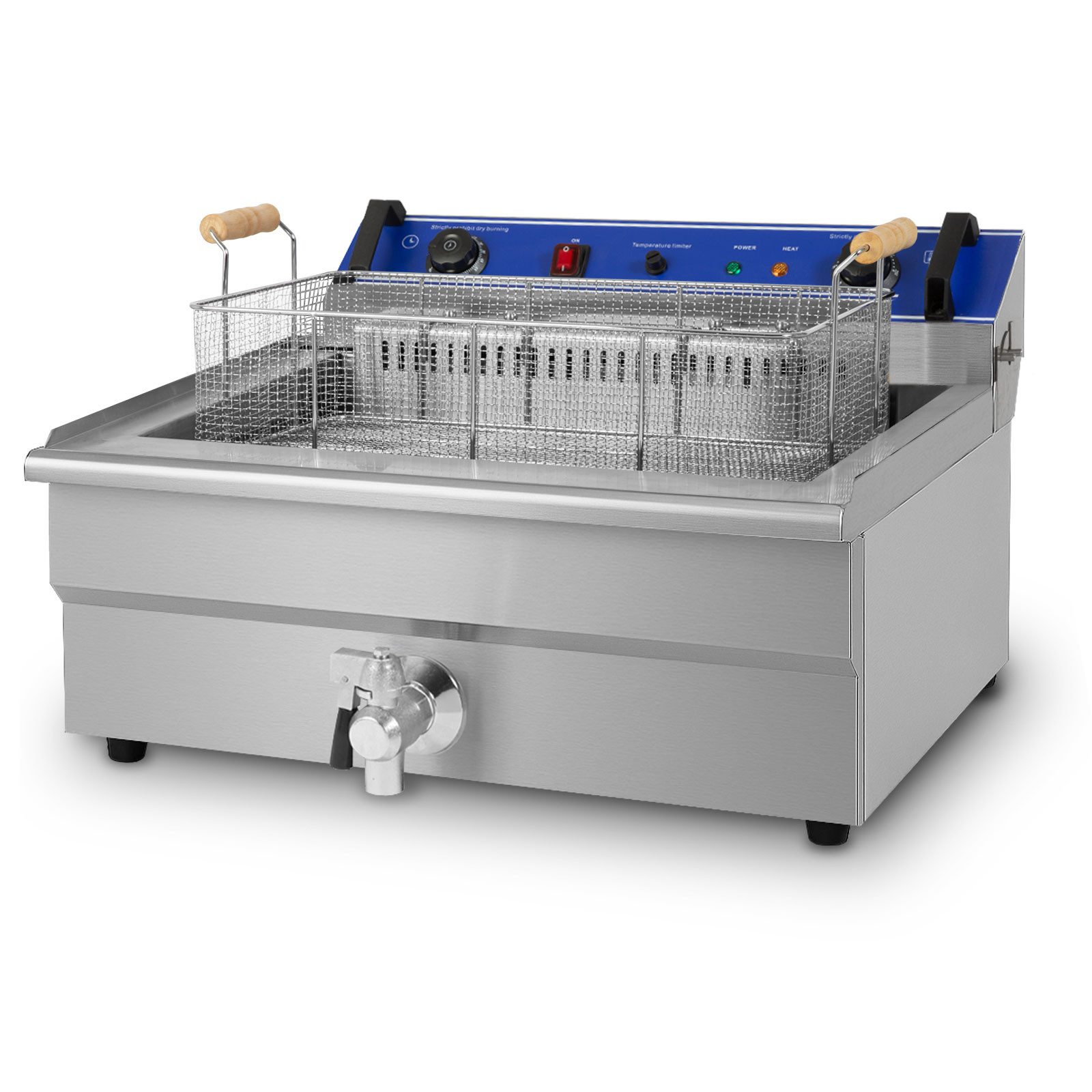 vertes Fritteuse, 50-250°C, 6000W, 230V, Kaltzonenprinzip