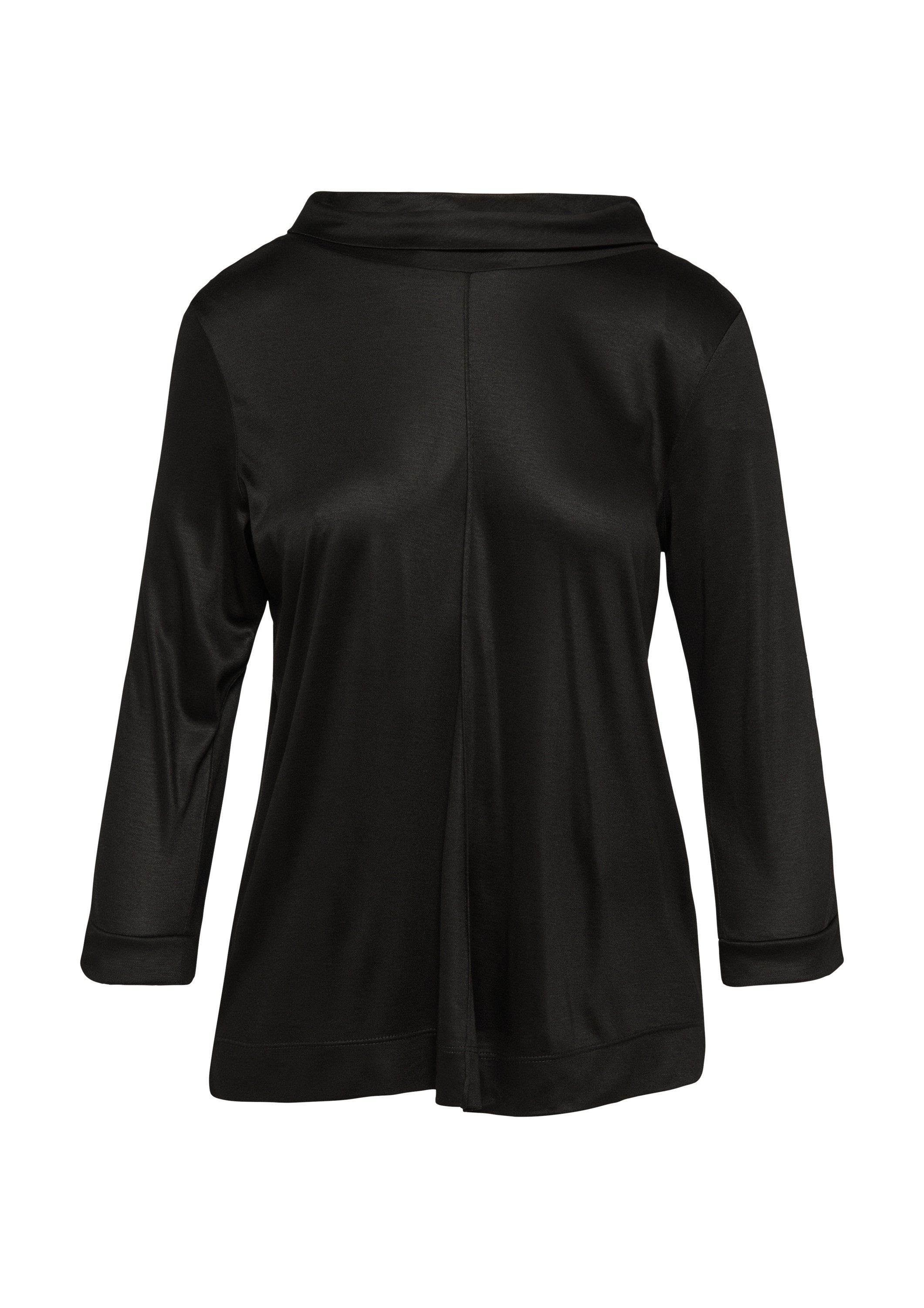 comma 3/4-Arm-Shirt T-Shirt Viskose-Shirt mit Pailletten-Details