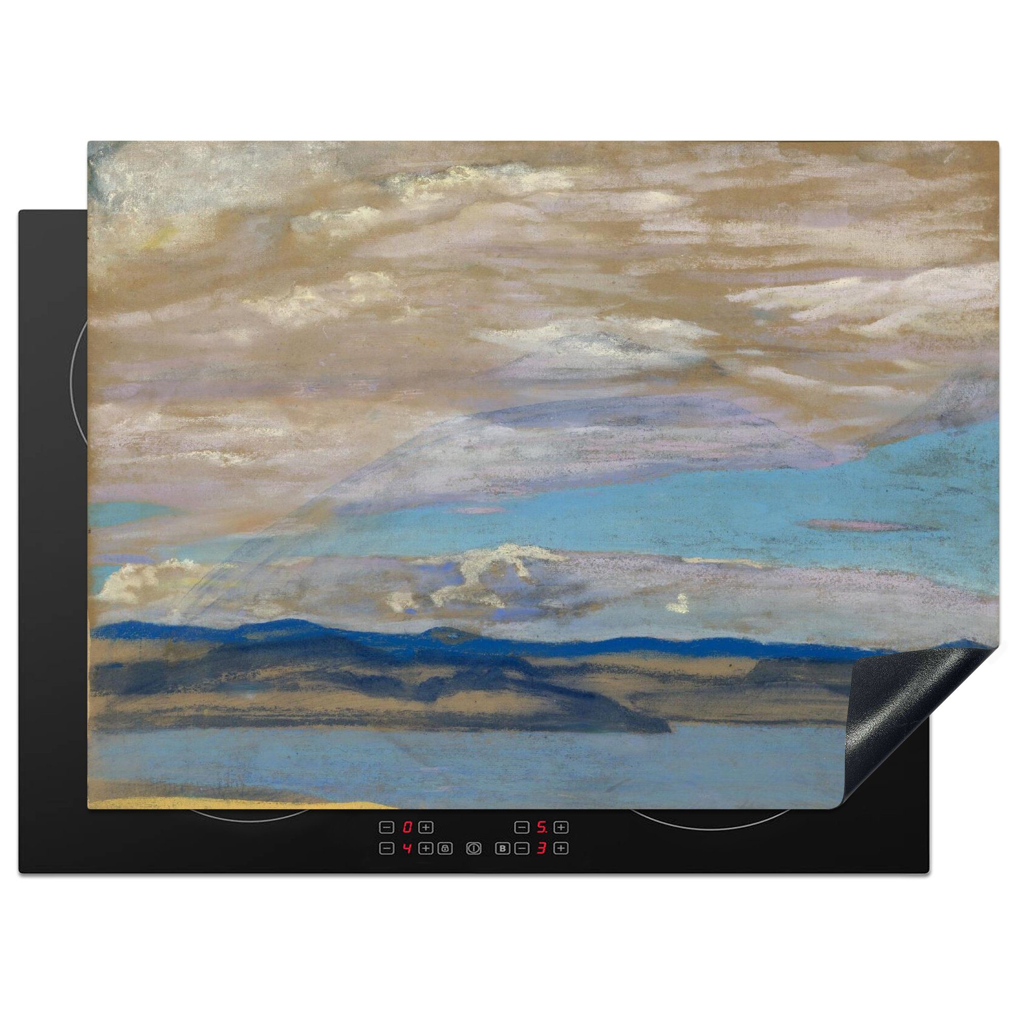 Gemälde Ceranfeldabdeckung Roerich, 70x52 (1 Inseln Mobile - tlg), von Nicholas Herdblende-/Abdeckplatte nutzbar, Arbeitsfläche Vinyl, MuchoWow cm,