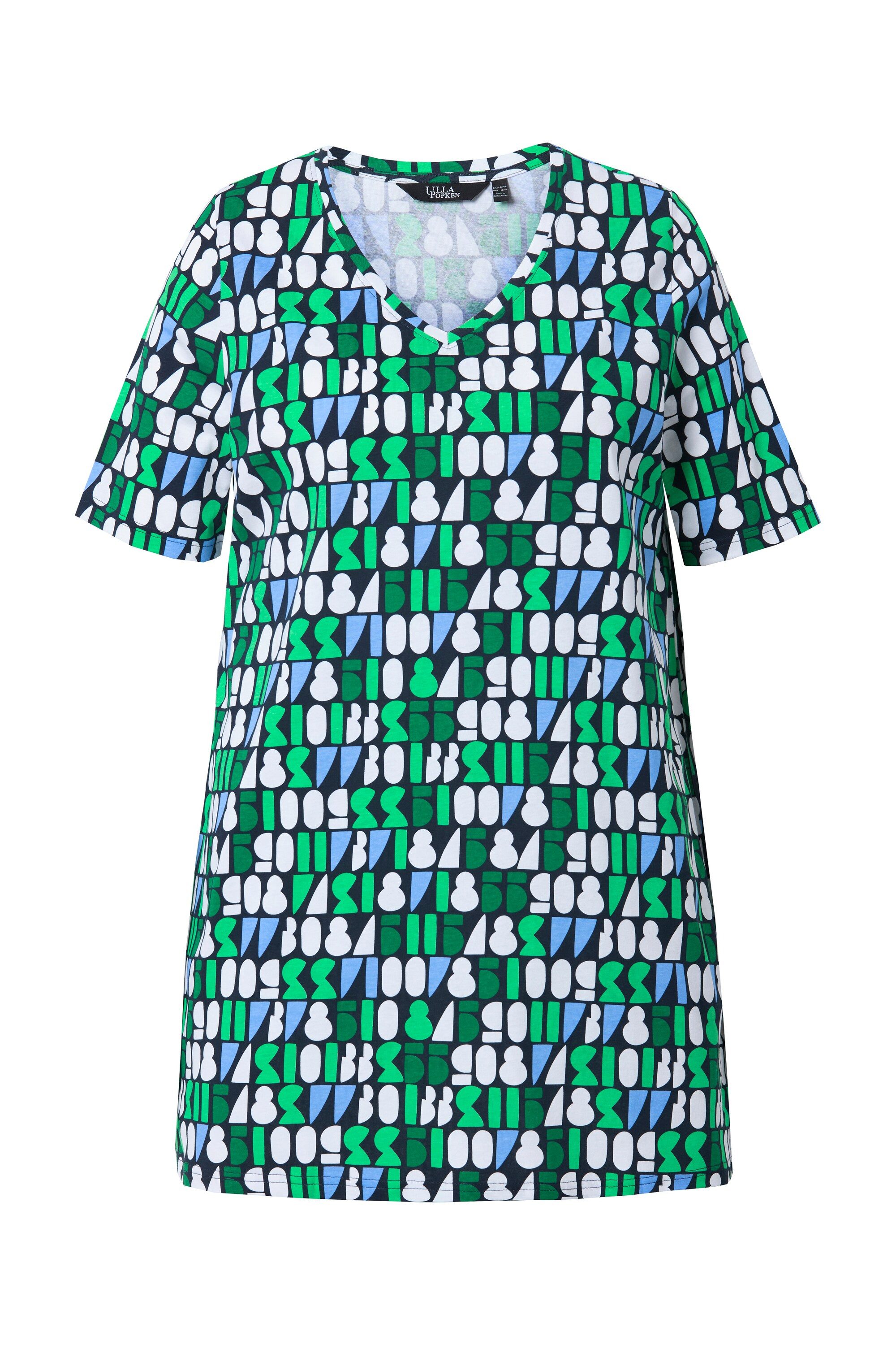 Ulla Popken T-Shirt T-Shirt Zahlen A-Linie günstig online kaufen