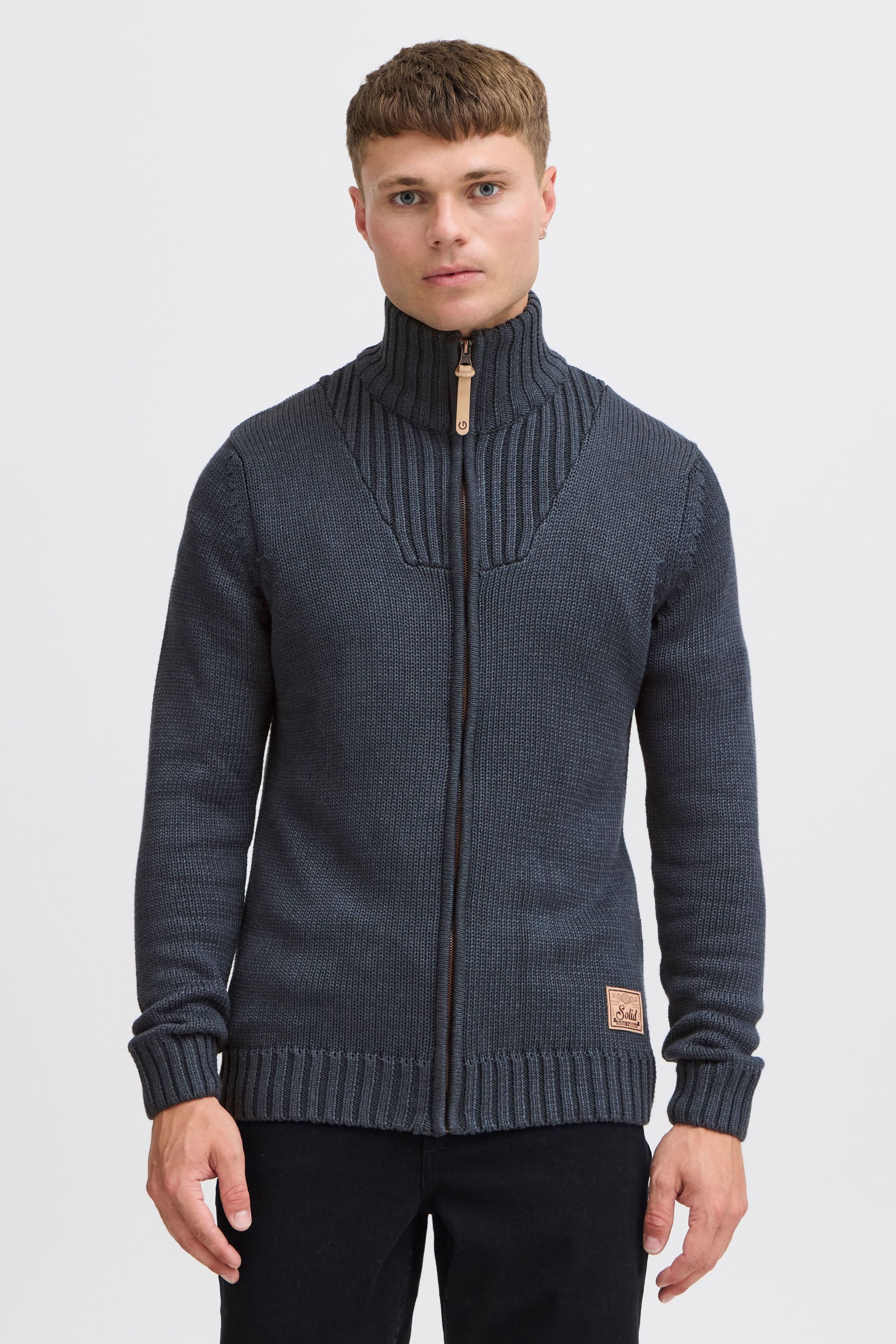 !Solid Strickjacke SDPoul Strickjacke mit Stehkragen