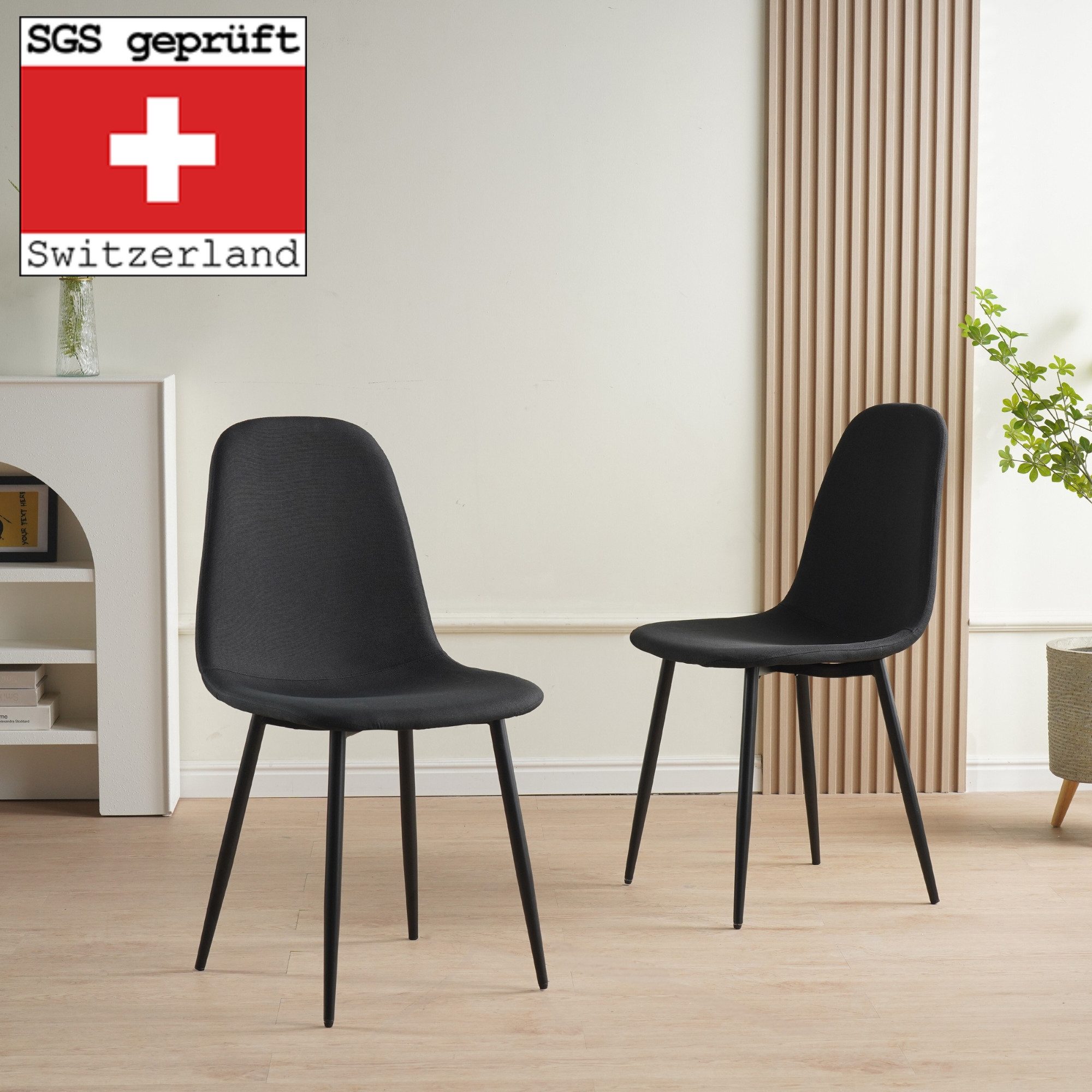 Albatros International Esszimmerstuhl Esszimmerstühle BARI mit schwarzen Fü günstig online kaufen