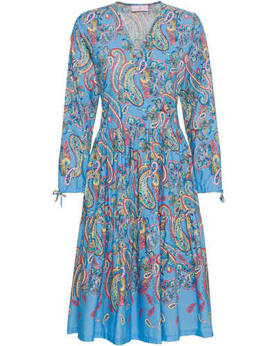 Brigitte von Schönfels Wickelkleid Paisley-Kleid mit Stufenvolants