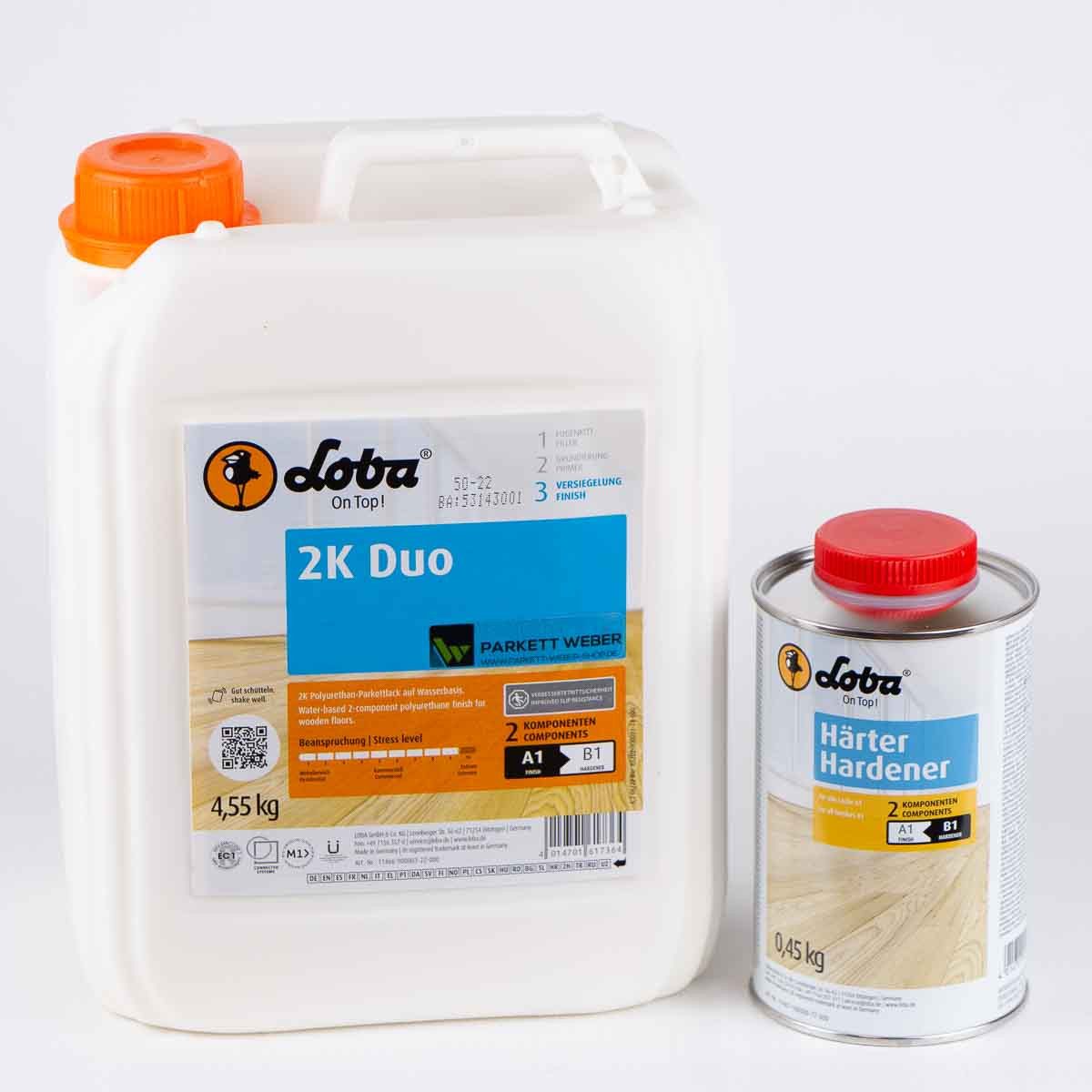 Loba Treppen- und Parkettlack Loba 2K Duo Parkettlack extramatt 5 kg