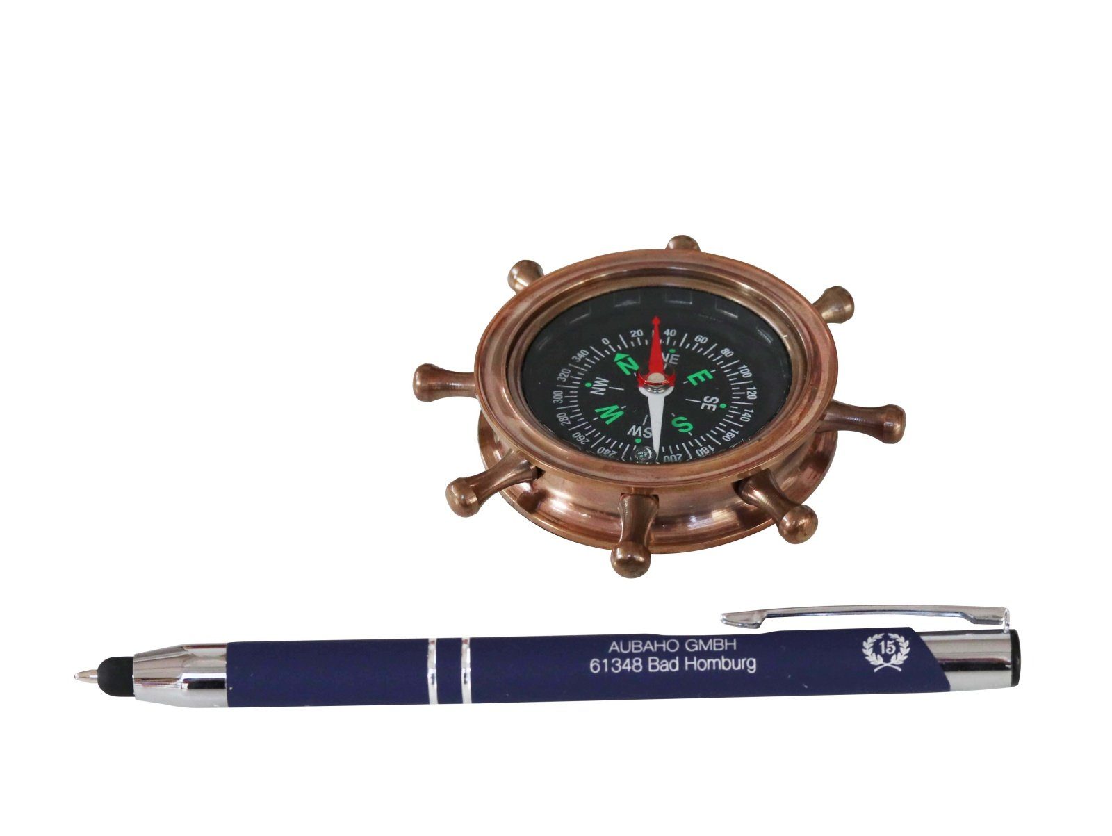 Dekoration Kompass (c) Aubaho Maritim Kompass Antik-Stil Steuerrad Navigation