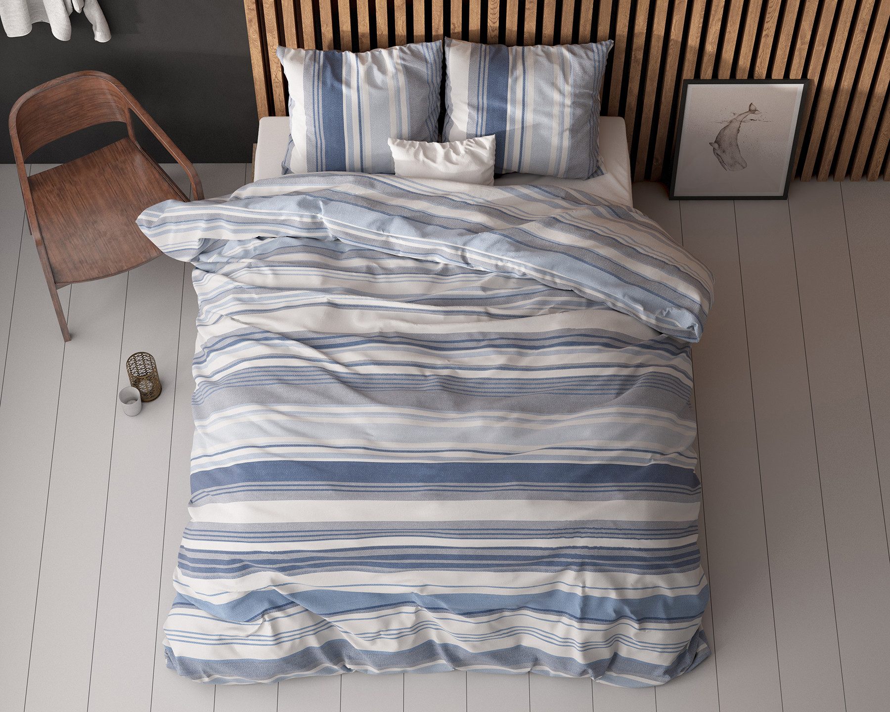 Sitheim-Europe Bettwäsche Stripy Bettbezug mit Kissenbezug, günstig online kaufen