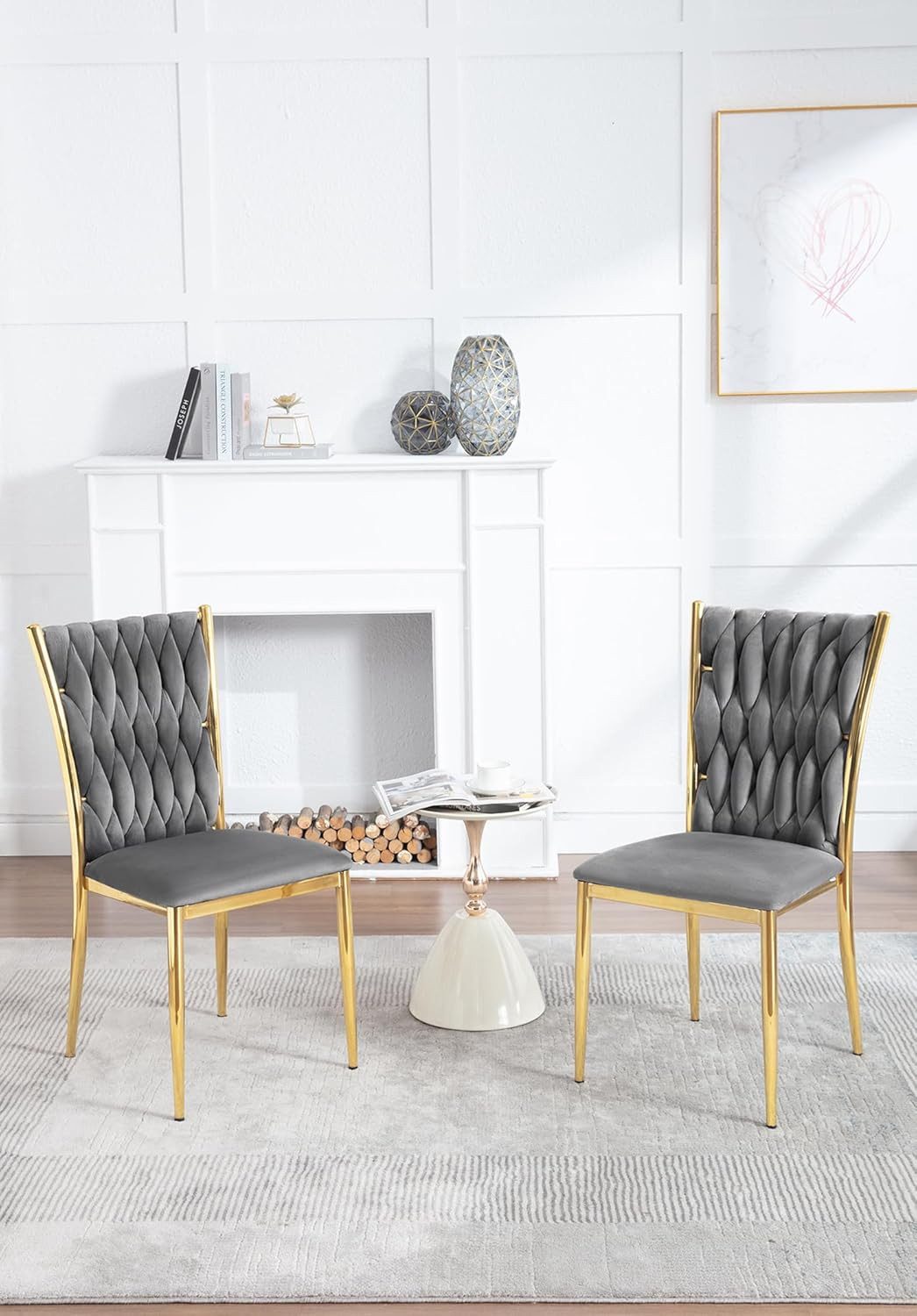 Woltu Polsterstuhl (2 St), Samt Stühle Esszimmer, Esszimmerstühle, hohe Rüc günstig online kaufen