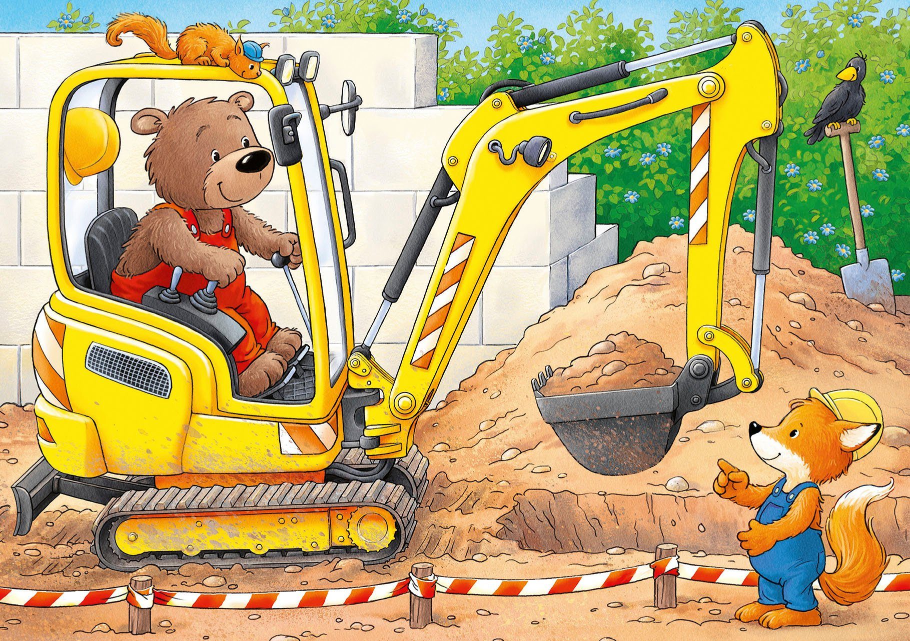 Ravensburger Puzzle Tiere auf der Baustelle, 20 Puzzleteile, Made in Europe