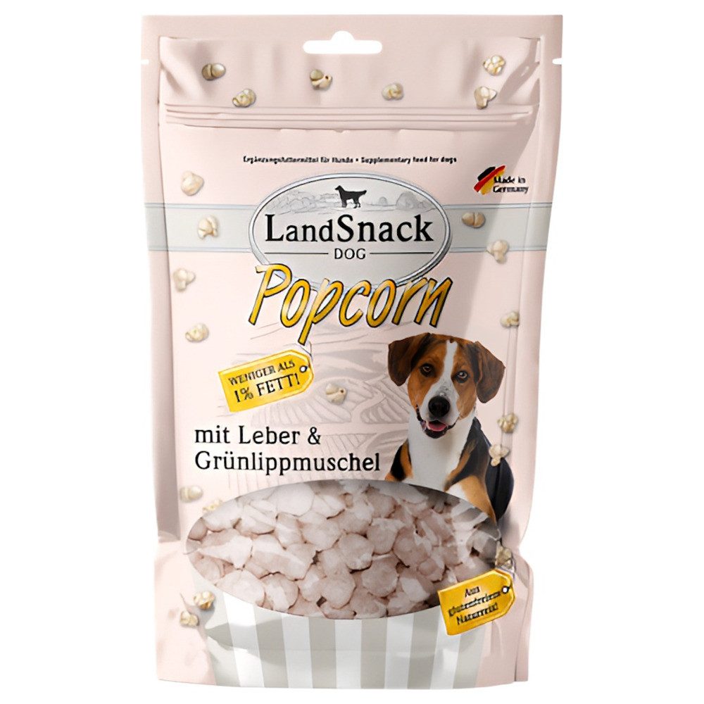 LANDFLEISCH LandSnack Popcorn mit Leber und Grünlippmuschel 100 g, Snack für: Hund von LANDFLEISCH