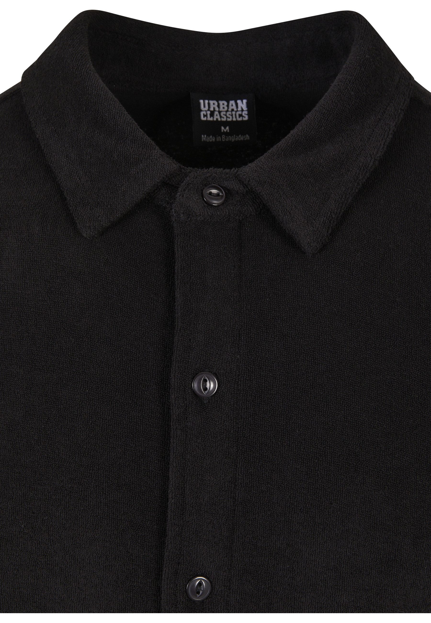 URBAN CLASSICS Langarm-Poloshirt Urban Classics Herren Boxy Towel Shirt (1-tlg)
