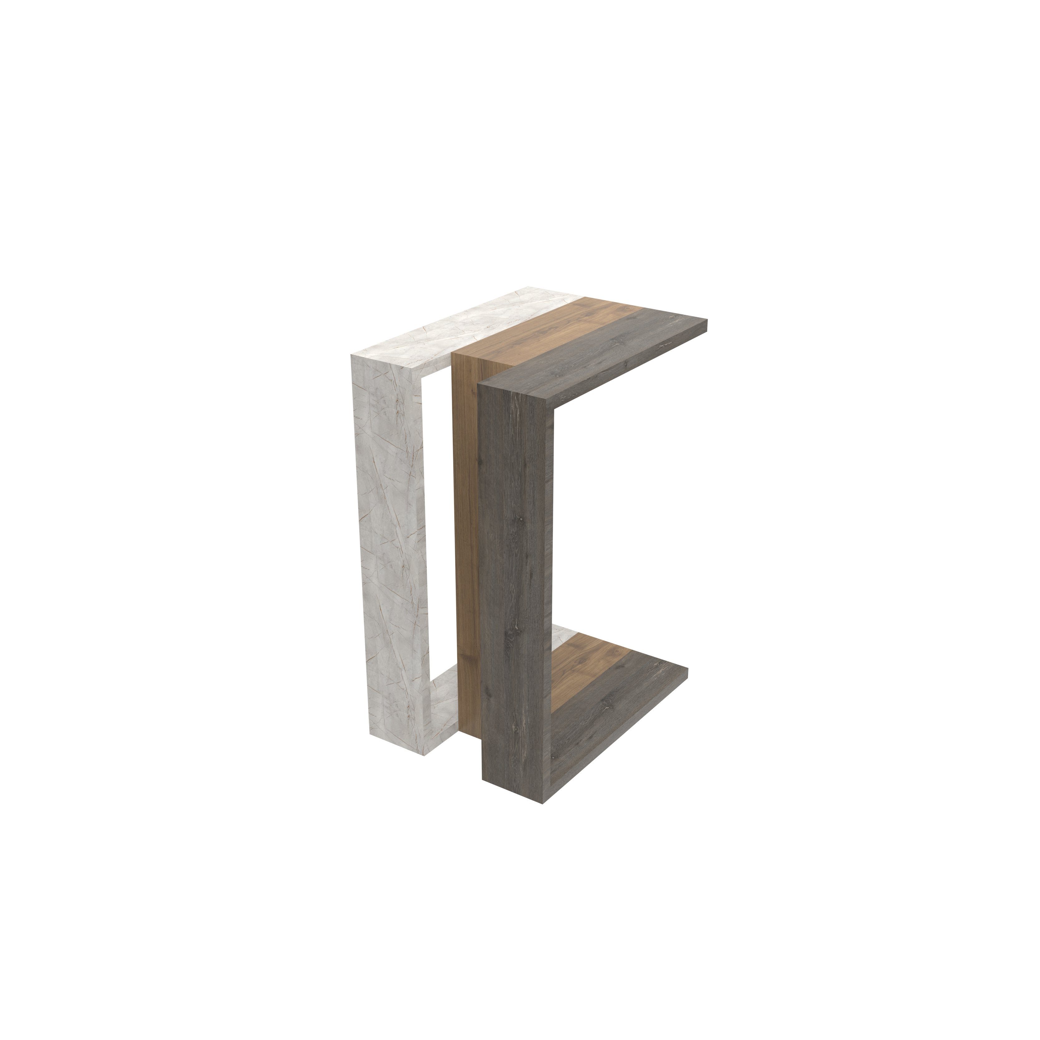 Decortie Beistelltisch Muju, Modern C Form Beistelltisch, 30 x 40 x 57 cm