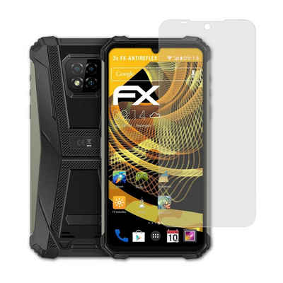 atFoliX Schutzfolie für Ulefone Armor 8, (3 Folien), Entspiegelnd und stoßdämpfend