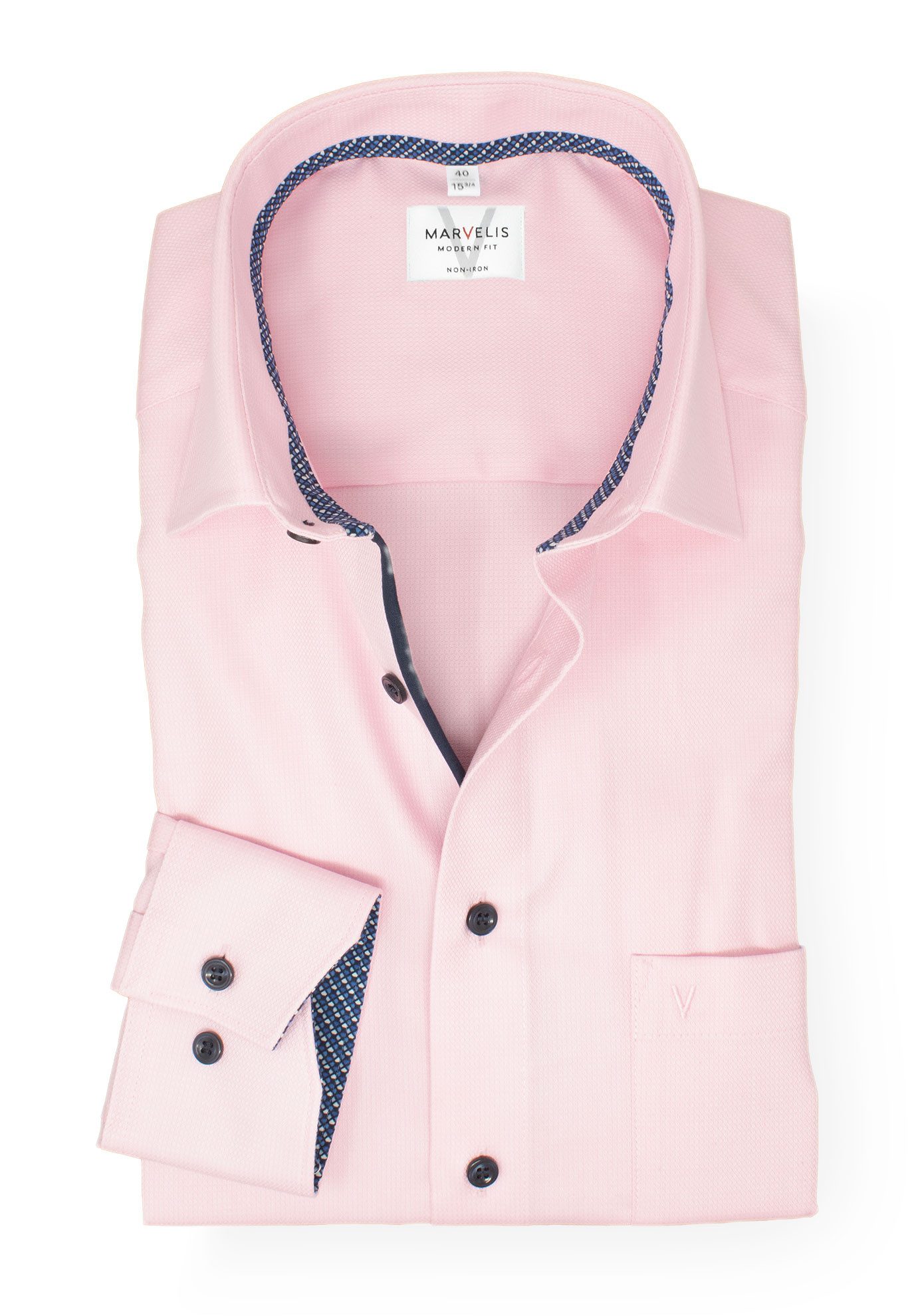 MARVELIS Businesshemd Modern Fit normale, leicht günstig online kaufen