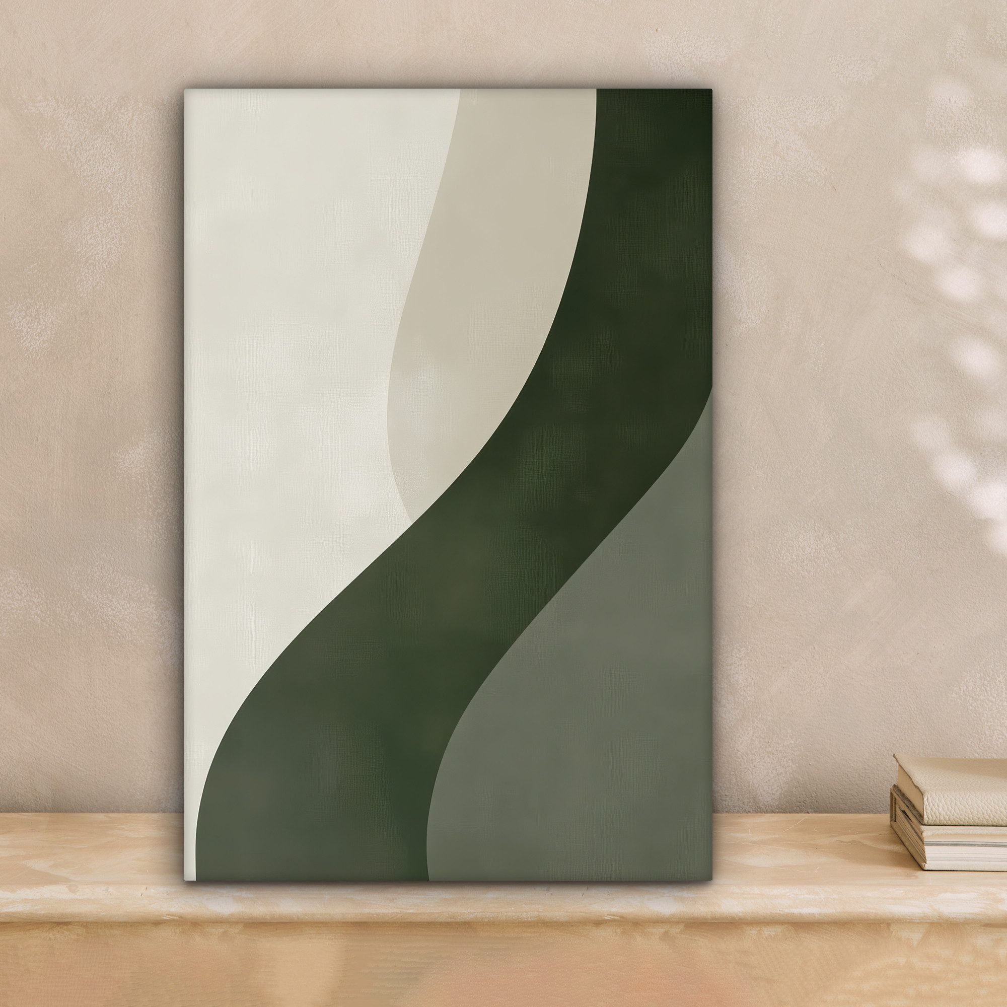 OneMillionCanvasses® Leinwandbild Japandi - Grün - Abstrakt - Modern, Fotod günstig online kaufen