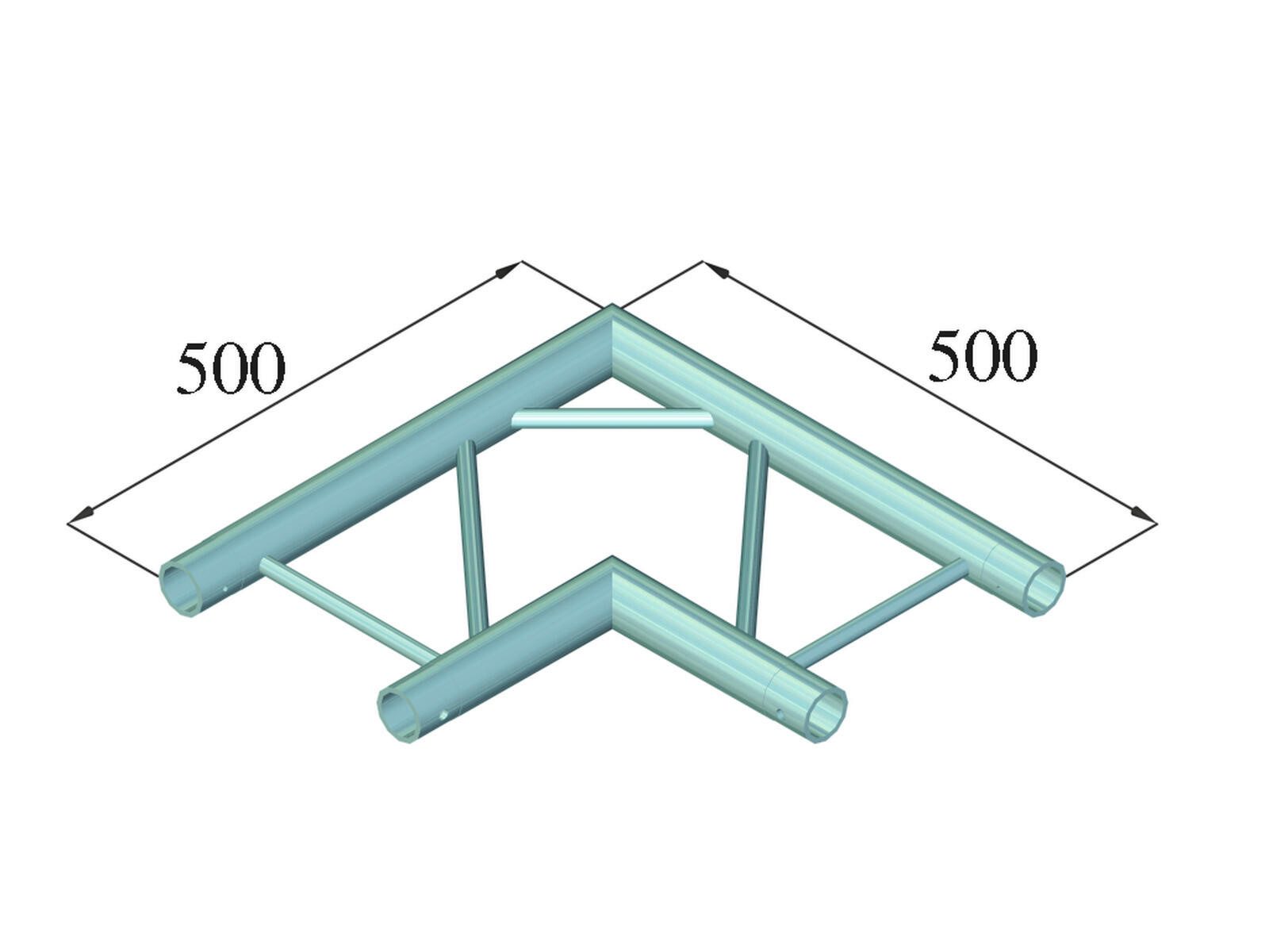 Thumbnail - Alutruss Rahmentraverse ALUTRUSS BILOCK BQ2-SPAC21H 2-Weg Ecke 90° sw