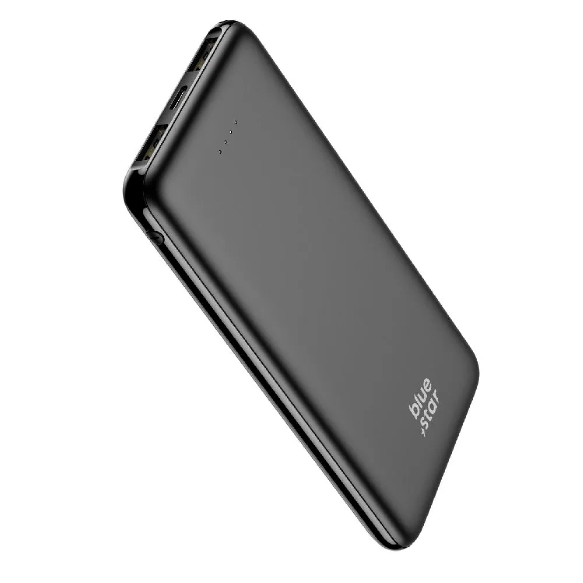 BlueStar Powerbank 10000 mAh 2A in Schwarz, USB-A, USB-C & Micro-USB Anschlüsse Powerbank
