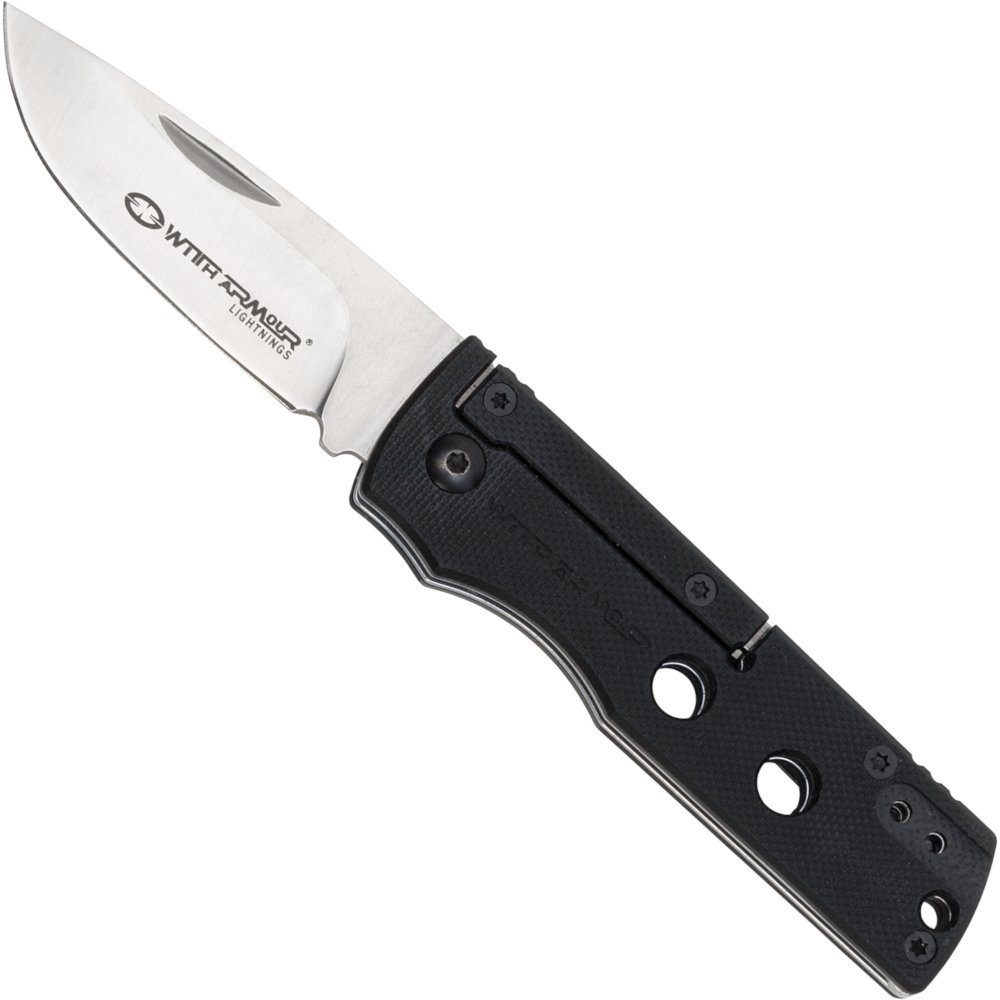 WITH ARMOUR Taschenmesser Kris D2 rostfrei Slipjoint Messer mit Clip | Taschenmesser