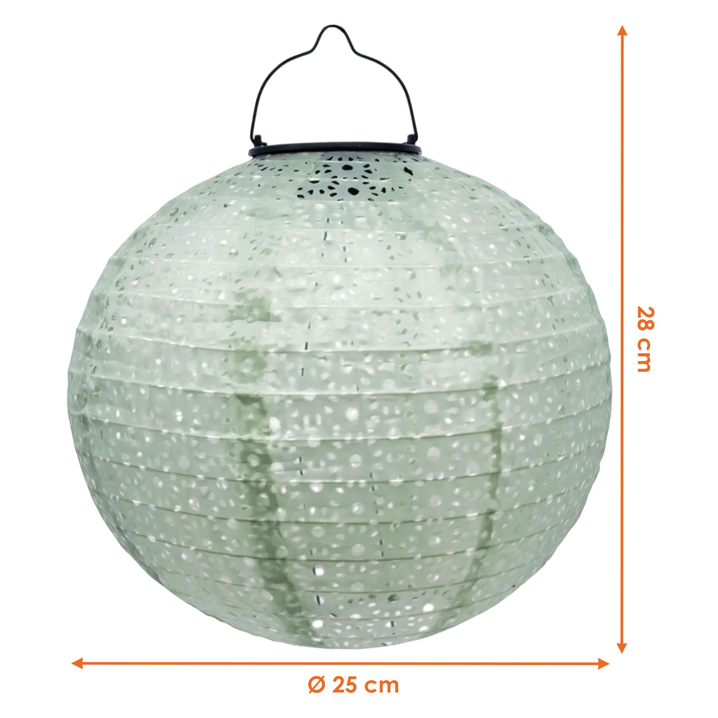 Spetebo LED Lampion Solar Textil Laterne Garten Deko Beleuchtung, Einschaltautomatik, LED fest integriert, warm weiß, Solar betrieben