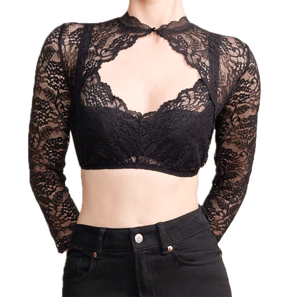 Krüger Madl Dirndlbluse Dirndlbluse Julene schwarz