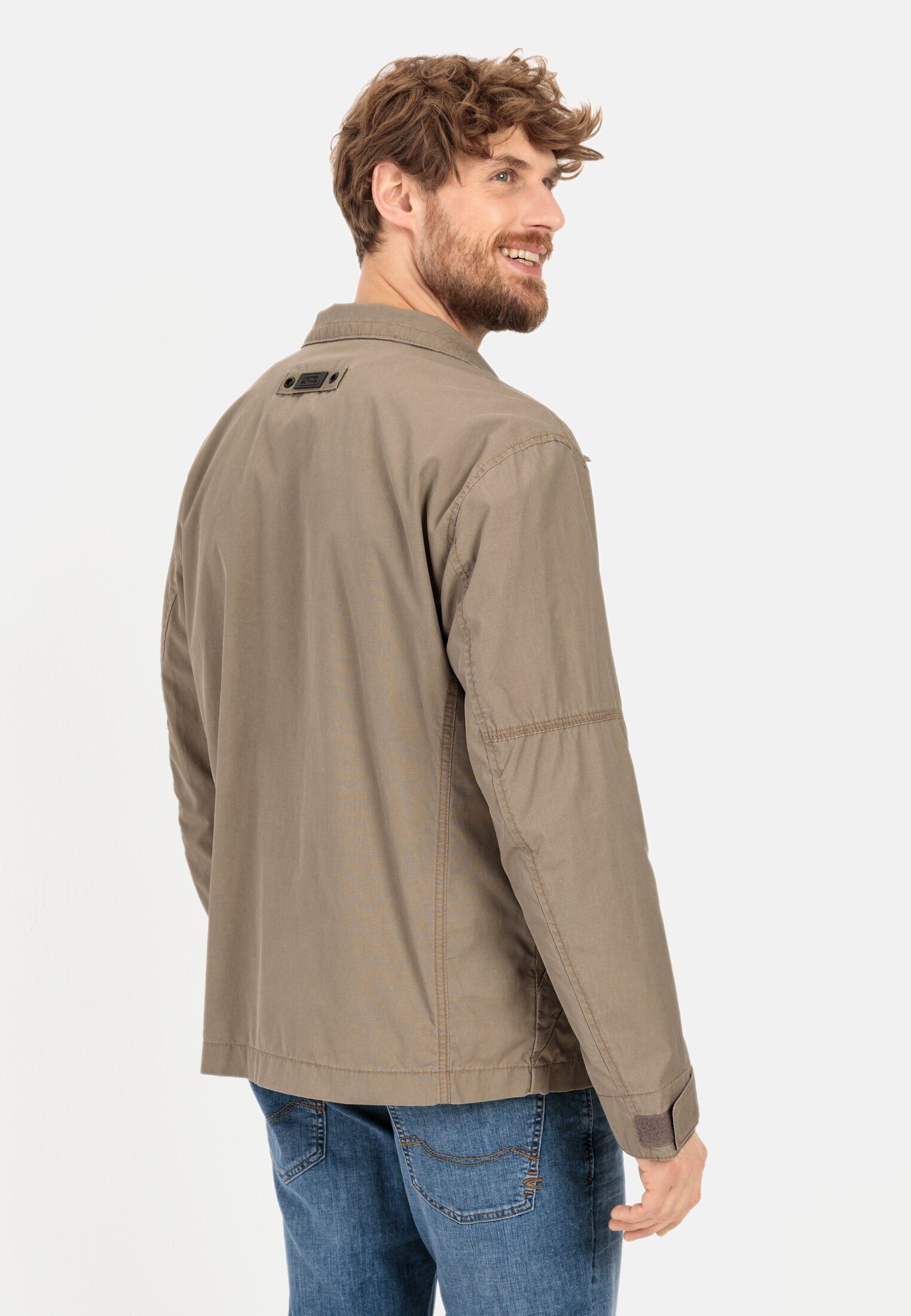 camel active Blouson Leichter Blouson mit Stehkragen Langarm Markenlabel