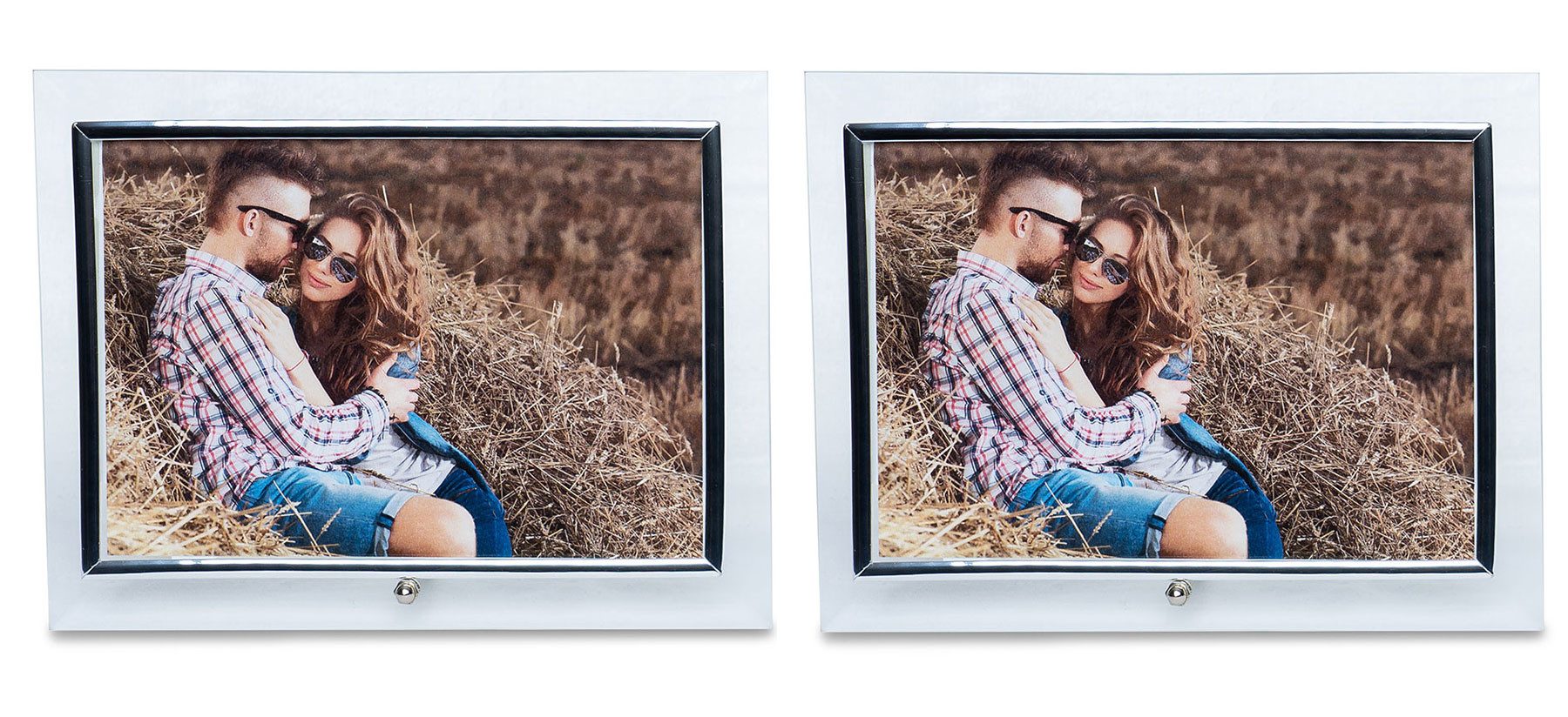 Levandeo® Bilderrahmen, 2er Set Glas Bilderrahmen 13x18 Einzelrahmen Portraitrahmen Tischdeko